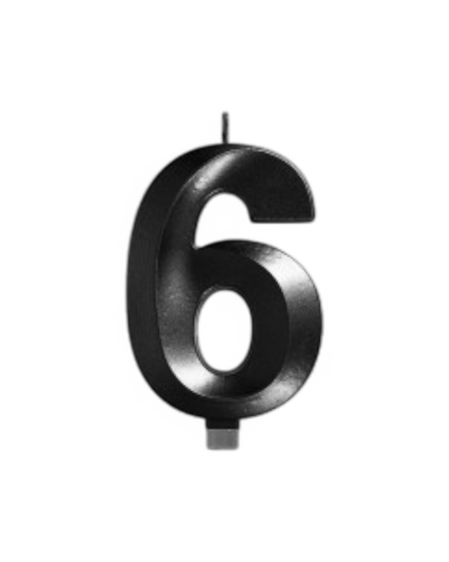 Candeline Numerali | 0-9 | Luxury Chrome | Nero | 12 Cm