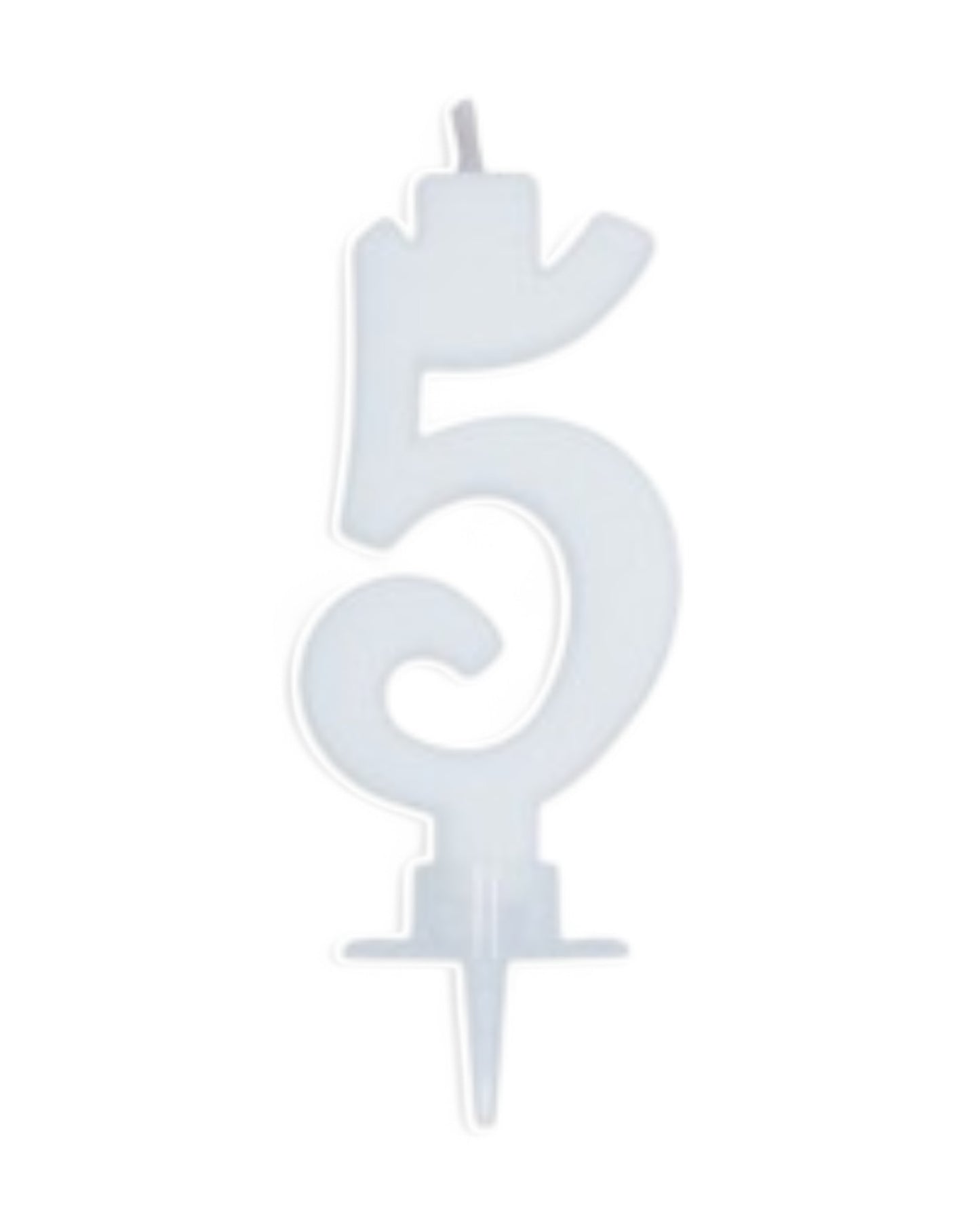 Candeline Numerali | 0-9 | Italic | Bianco | 10 Cm