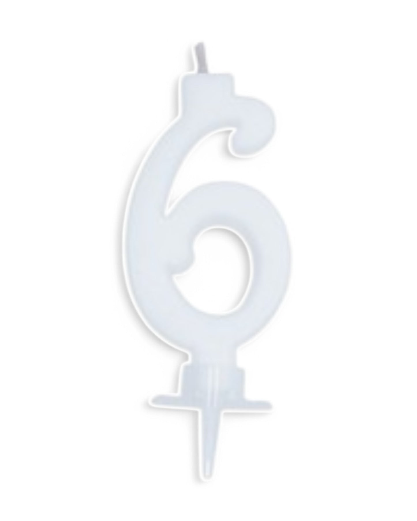 Candeline Numerali | 0-9 | Italic | Bianco | 10 Cm