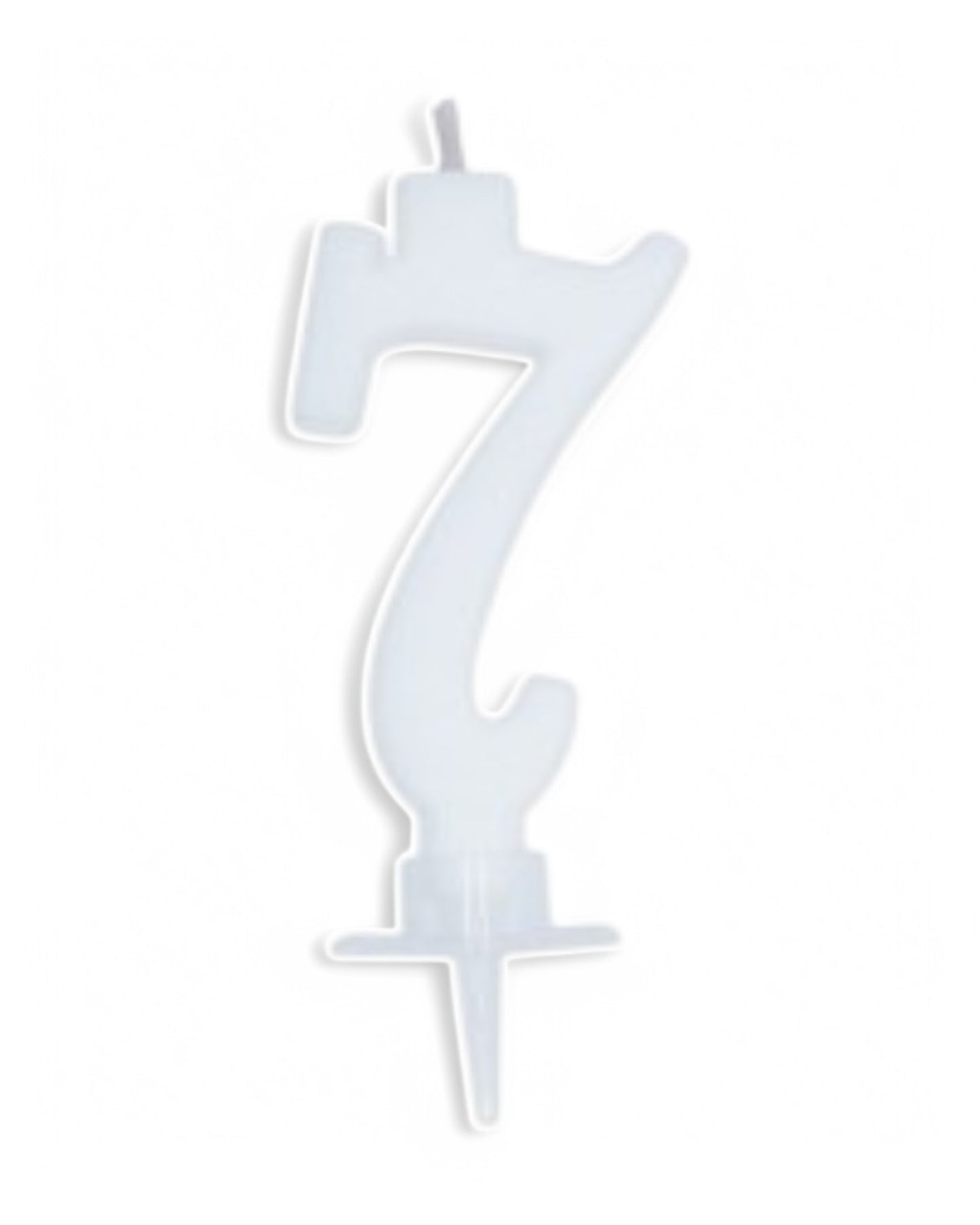 Candeline Numerali | 0-9 | Italic | Bianco | 10 Cm