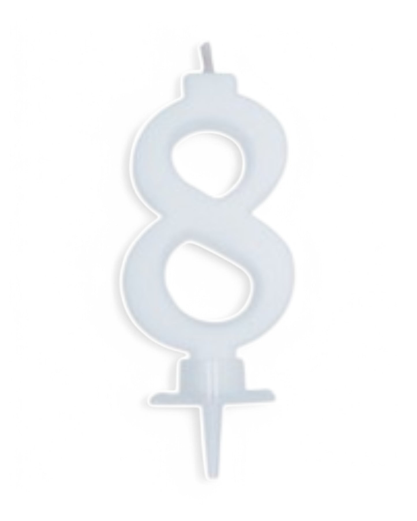 Candeline Numerali | 0-9 | Italic | Bianco | 10 Cm