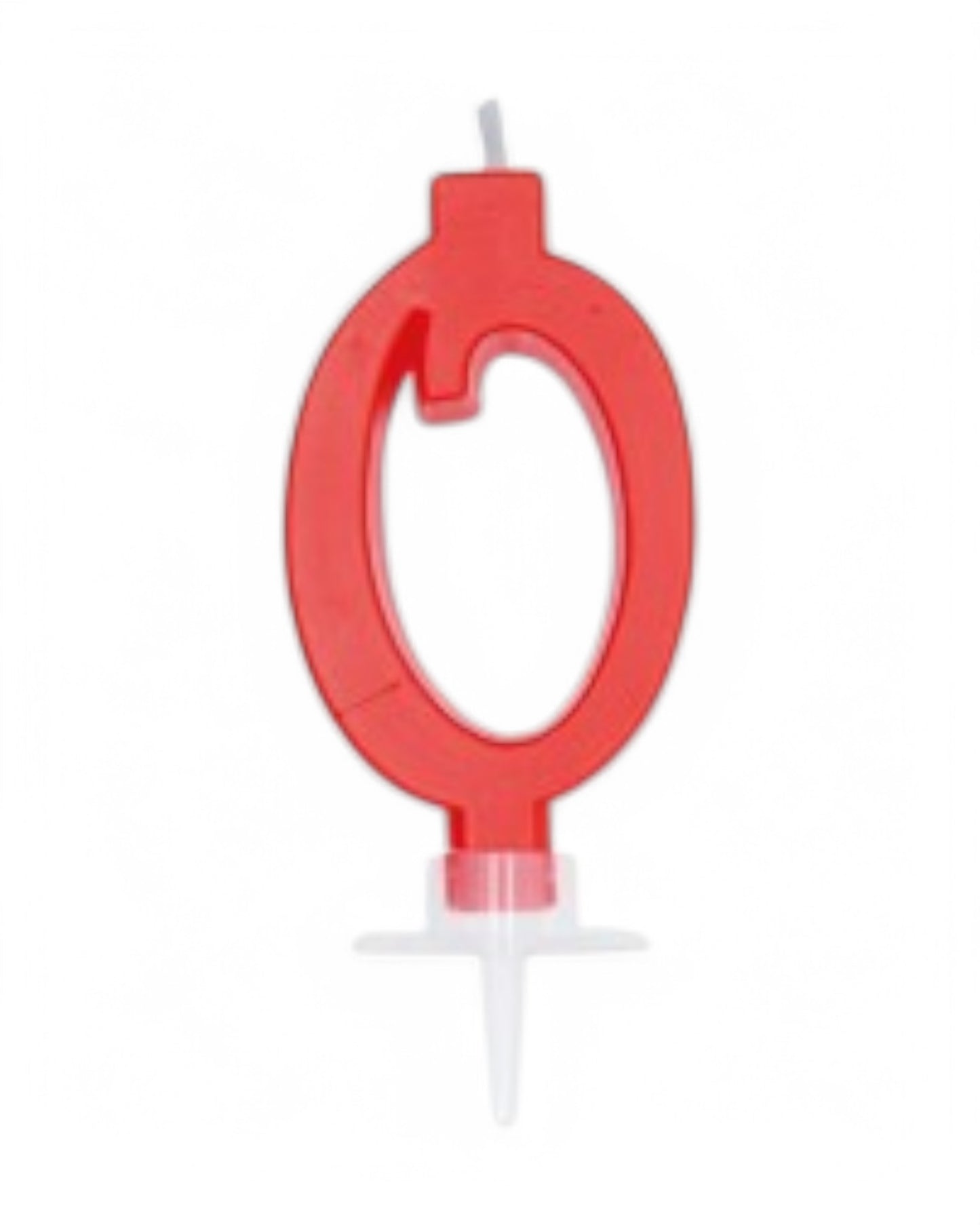 Candeline Numerali | 0-9 | Italic | Rosso | 10 Cm