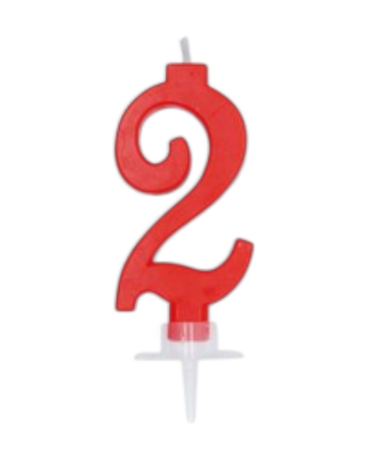Candeline Numerali | 0-9 | Italic | Rosso | 10 Cm