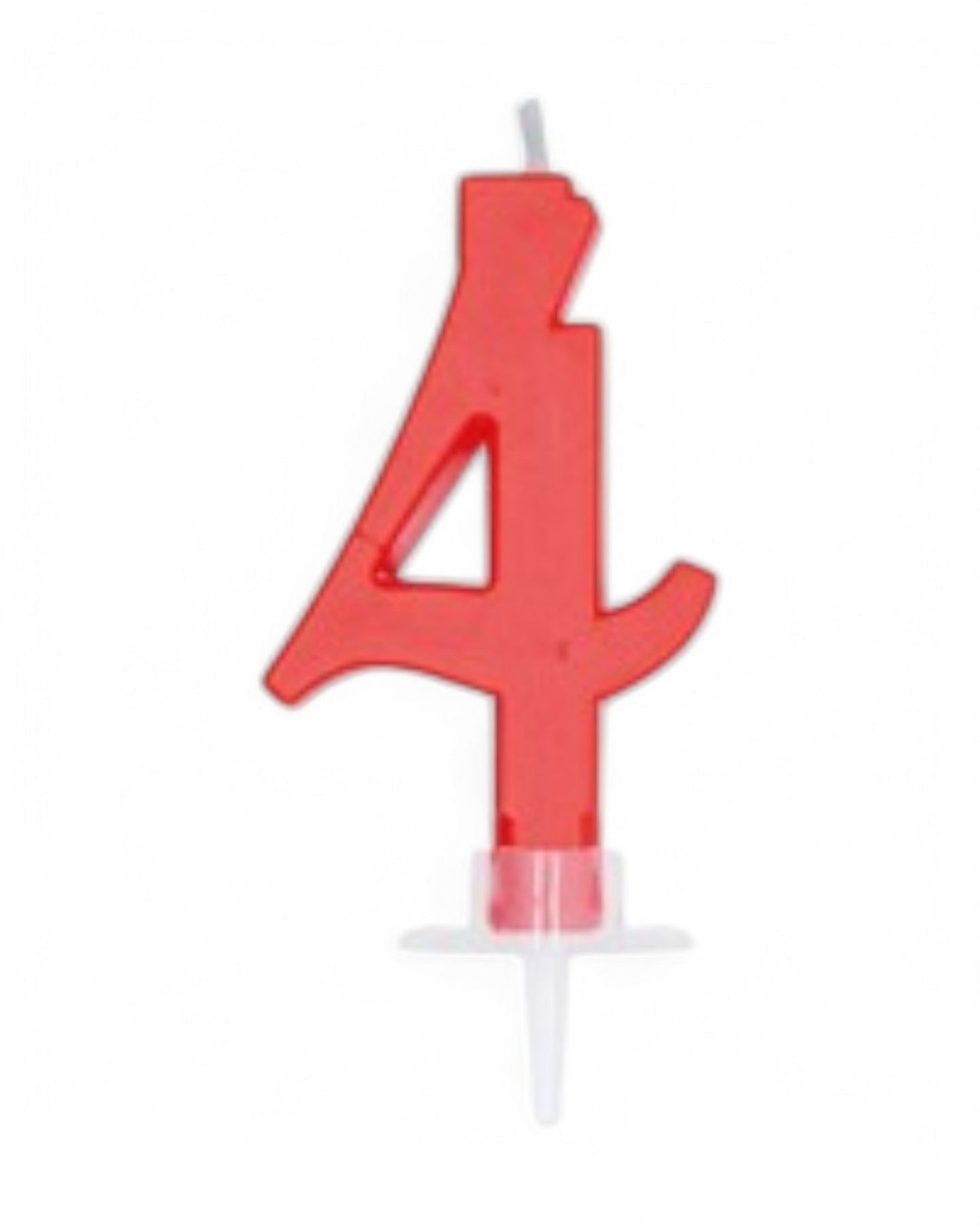 Candeline Numerali | 0-9 | Italic | Rosso | 10 Cm