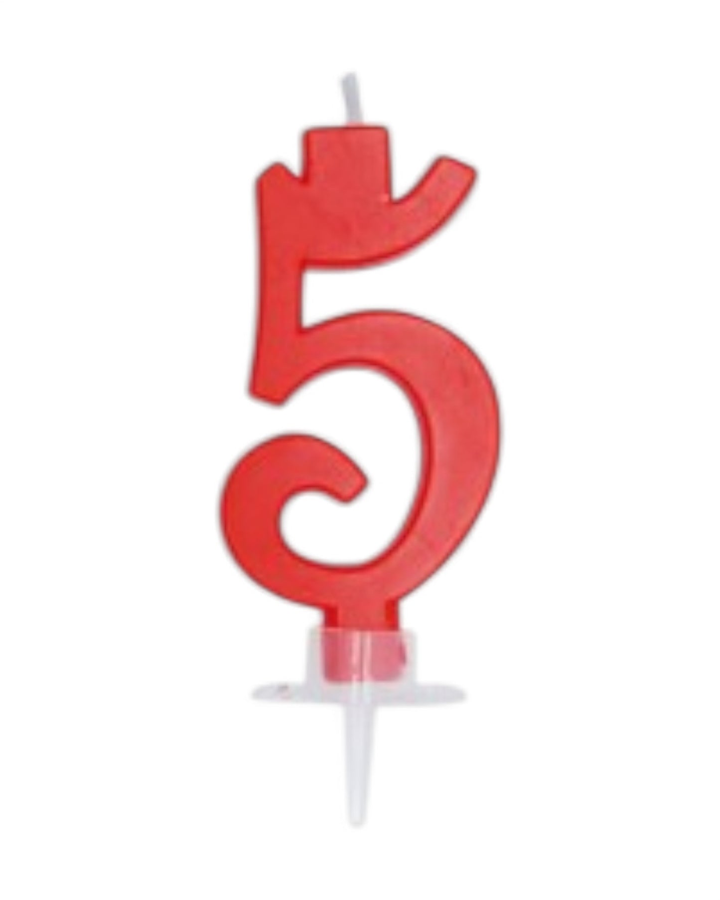 Candeline Numerali | 0-9 | Italic | Rosso | 10 Cm
