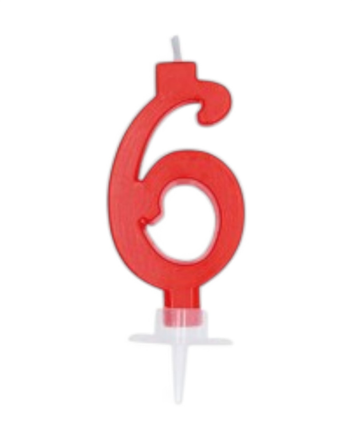 Candeline Numerali | 0-9 | Italic | Rosso | 10 Cm