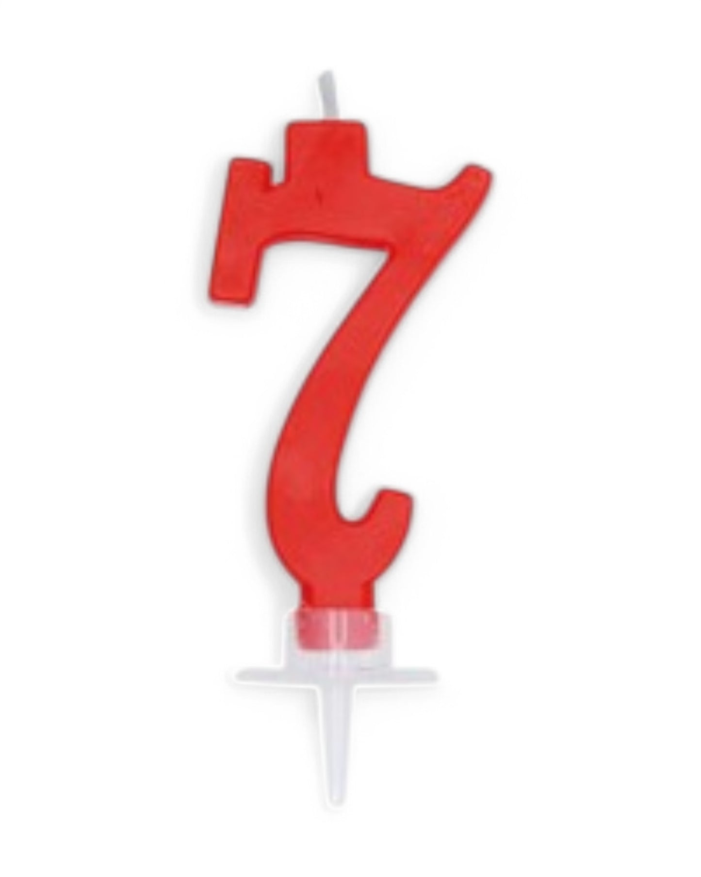 Candeline Numerali | 0-9 | Italic | Rosso | 10 Cm