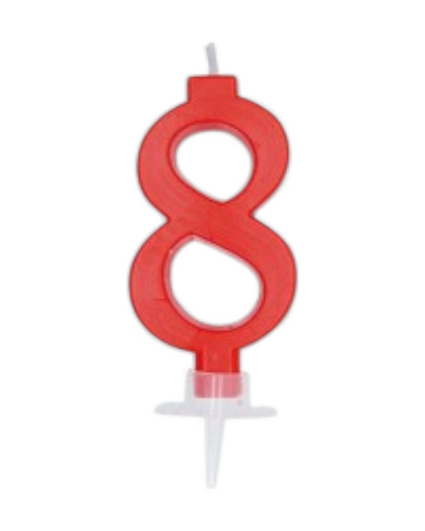 Candeline Numerali | 0-9 | Italic | Rosso | 10 Cm