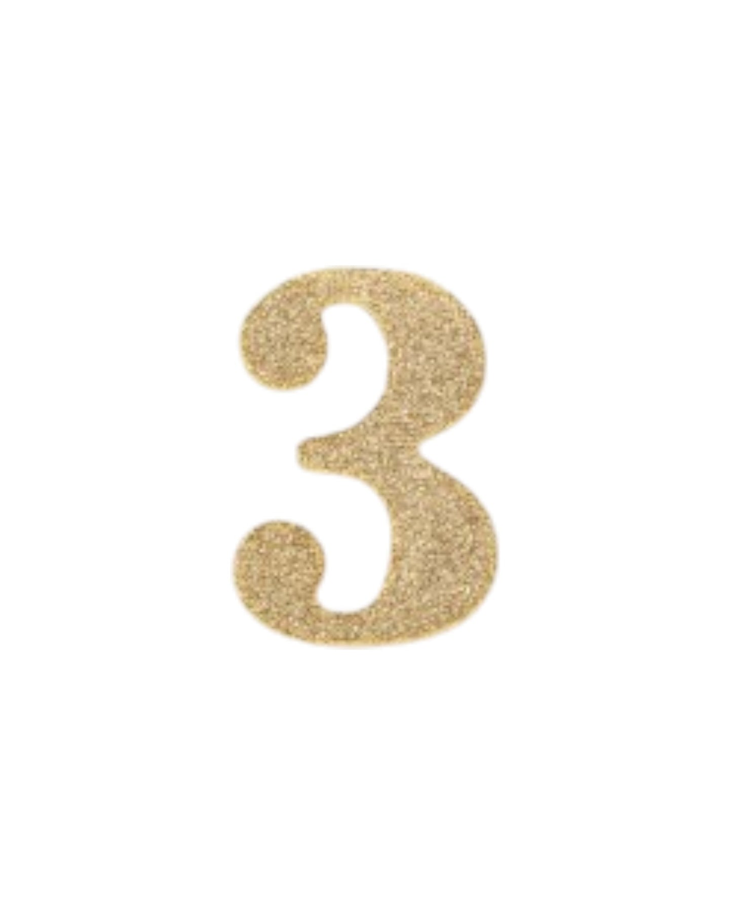 Candeline Numerali | 0-9 | Bio Glitter | Oro | 10 Cm