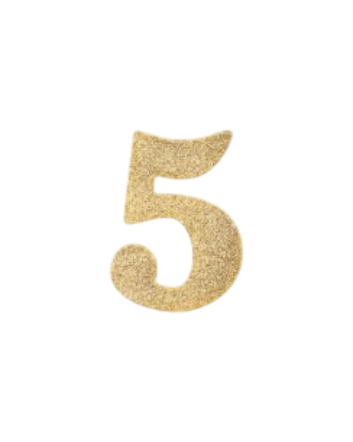Candeline Numerali | 0-9 | Bio Glitter | Oro | 10 Cm