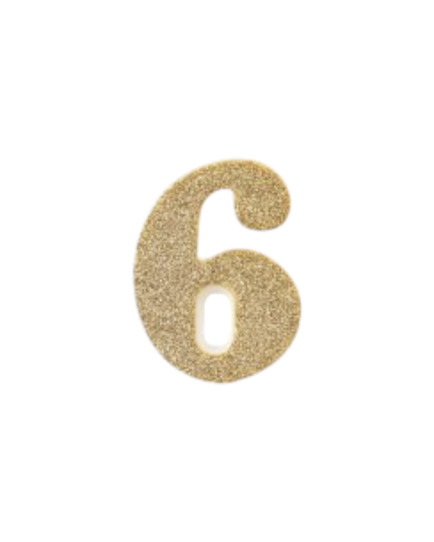 Candeline Numerali | 0-9 | Bio Glitter | Oro | 10 Cm