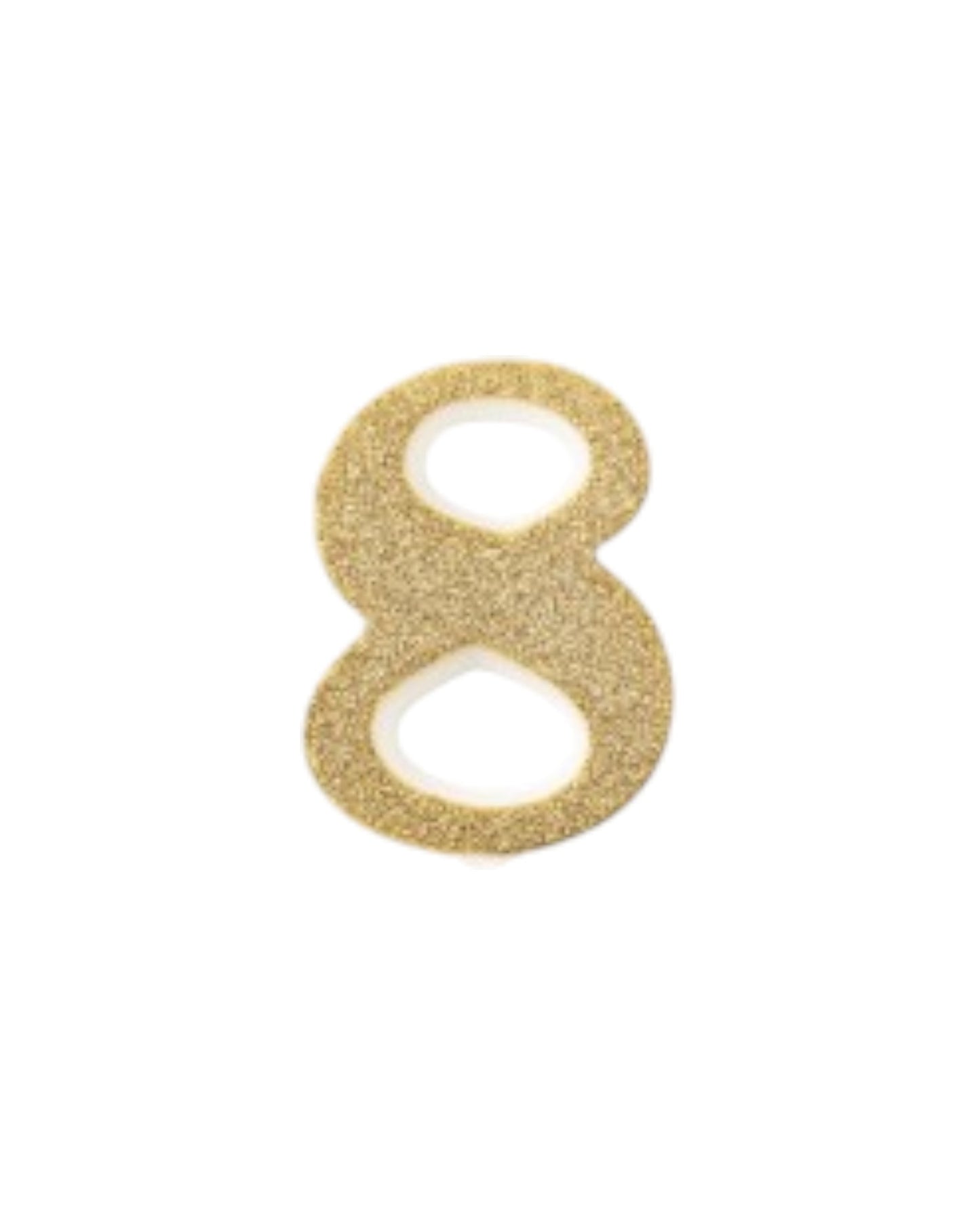 Candeline Numerali | 0-9 | Bio Glitter | Oro | 10 Cm