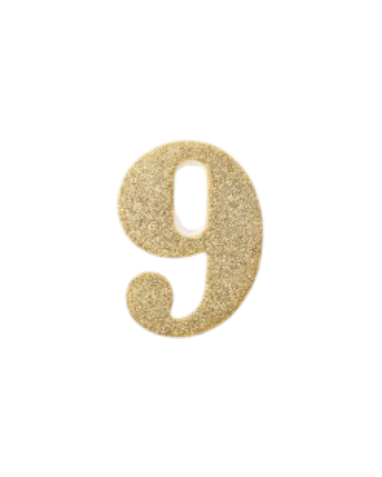 Candeline Numerali | 0-9 | Bio Glitter | Oro | 10 Cm