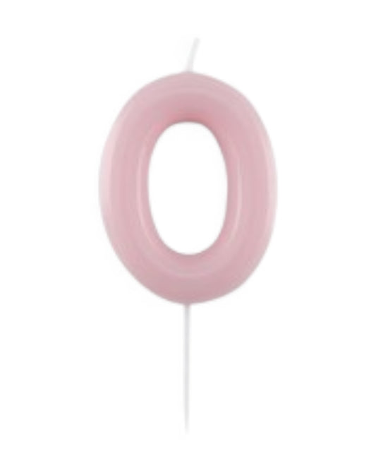 Candeline Numerali | 0-9 | Glossy | Rosa | 11 Cm