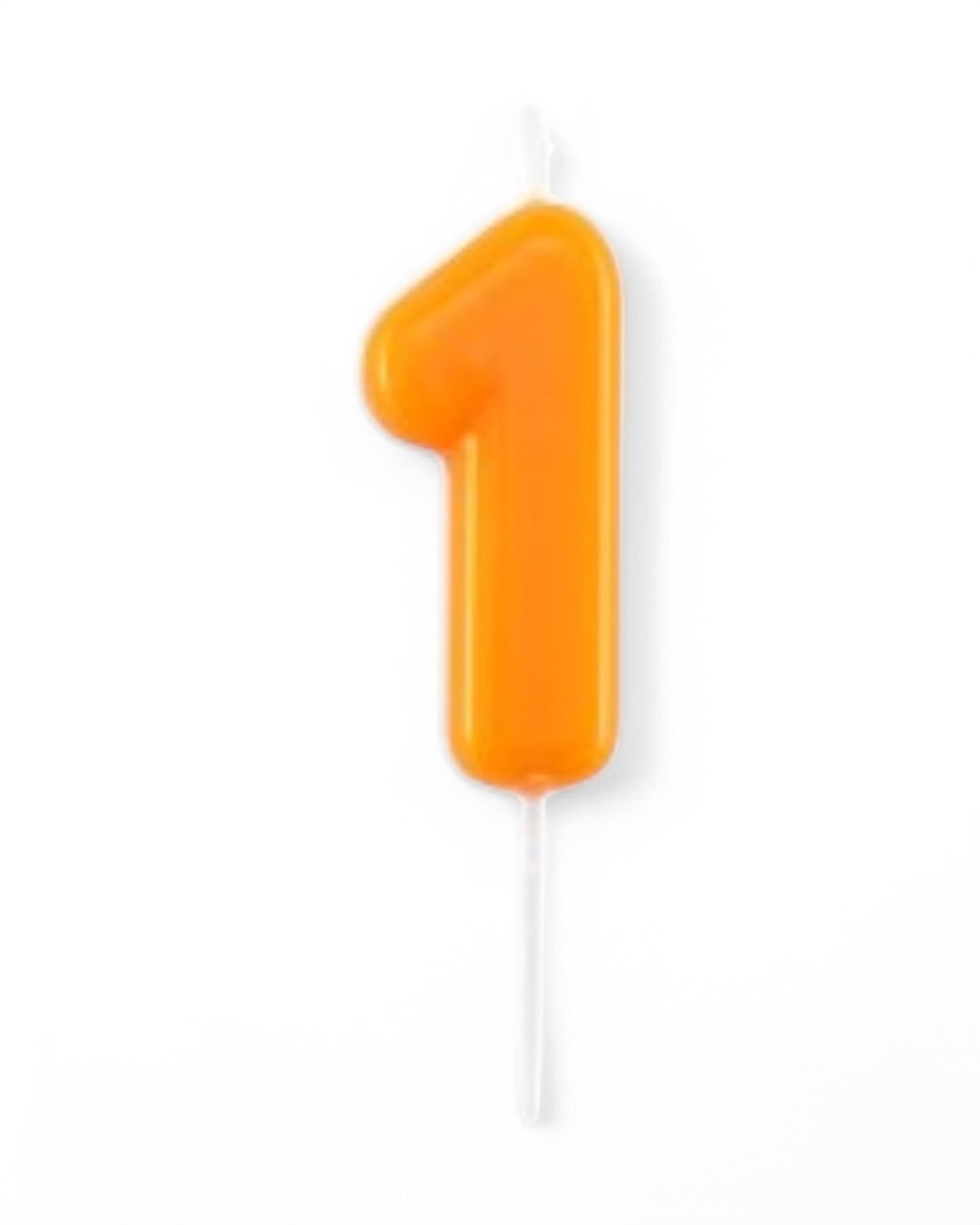 Candeline Numerali | 0-9 | Glossy | Arancio | 11 Cm