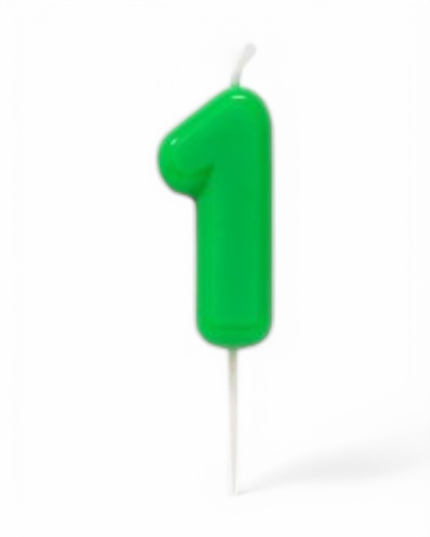 Candeline Numerali | 0-9 | Glossy | Verde | 11 Cm