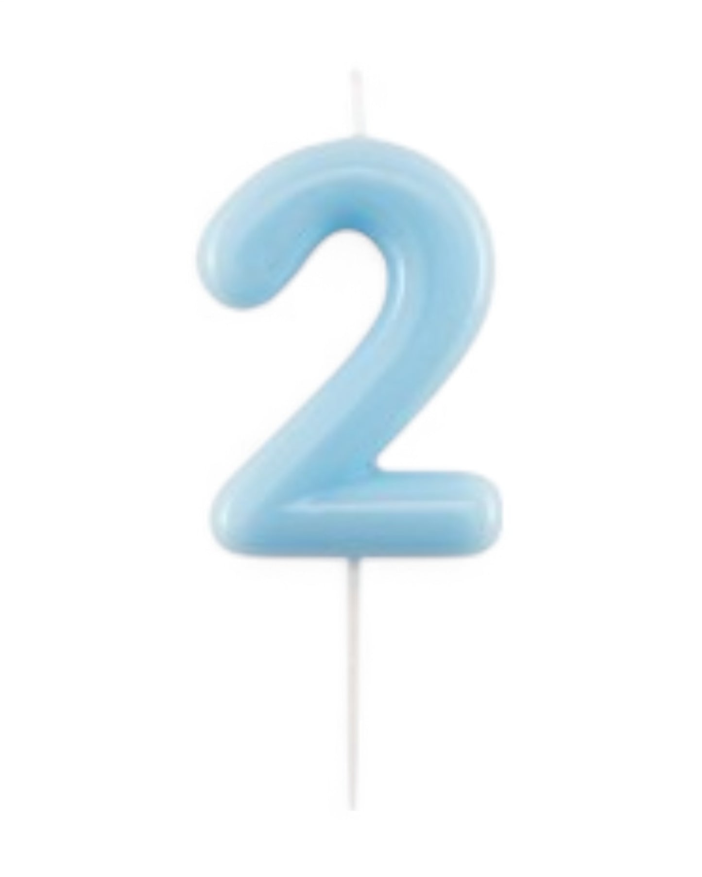 Candeline Numerali | 0-9 | Glossy | Celeste | 11 Cm