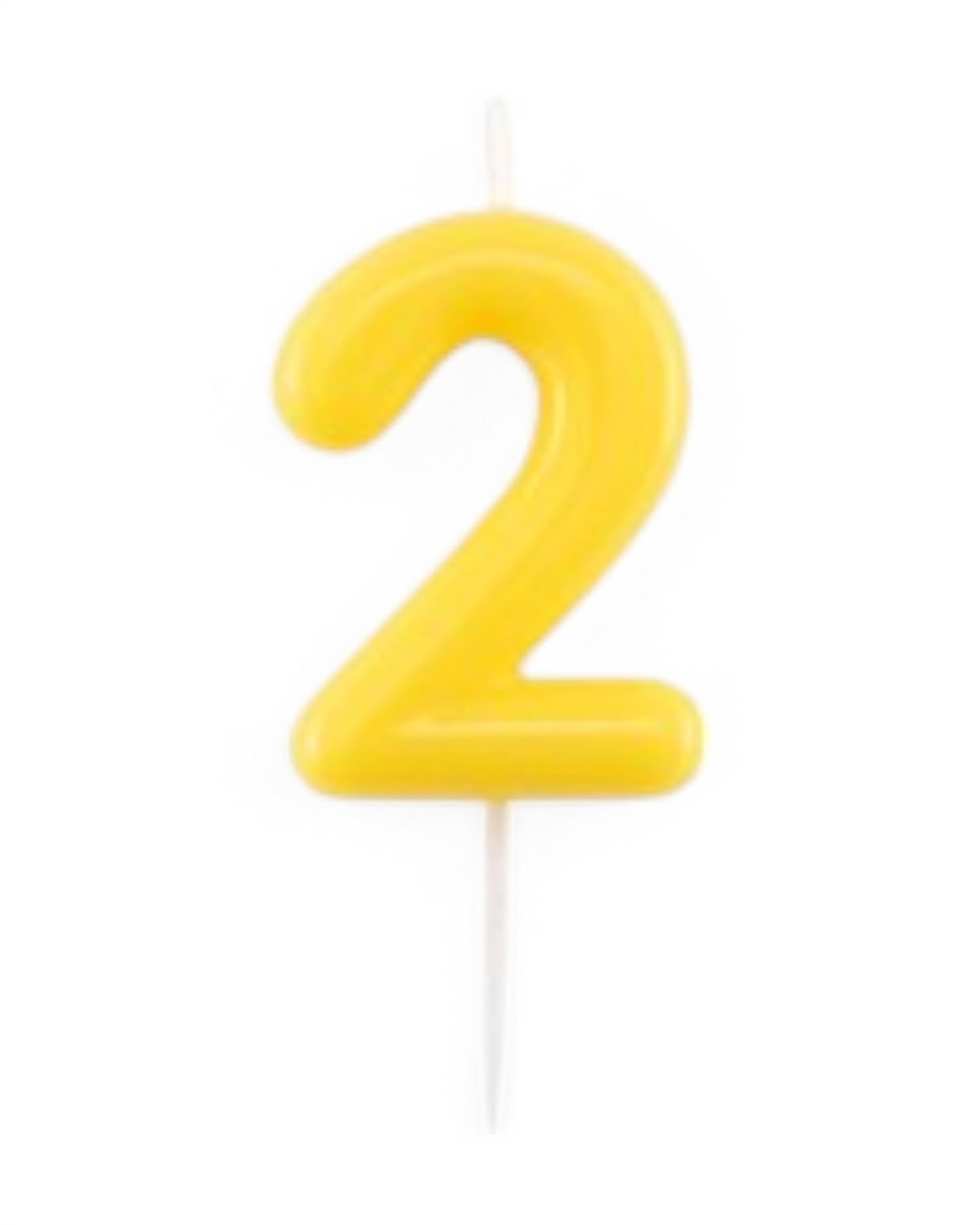 Candeline Numerali | 0-9 | Glossy | Giallo | 11 Cm