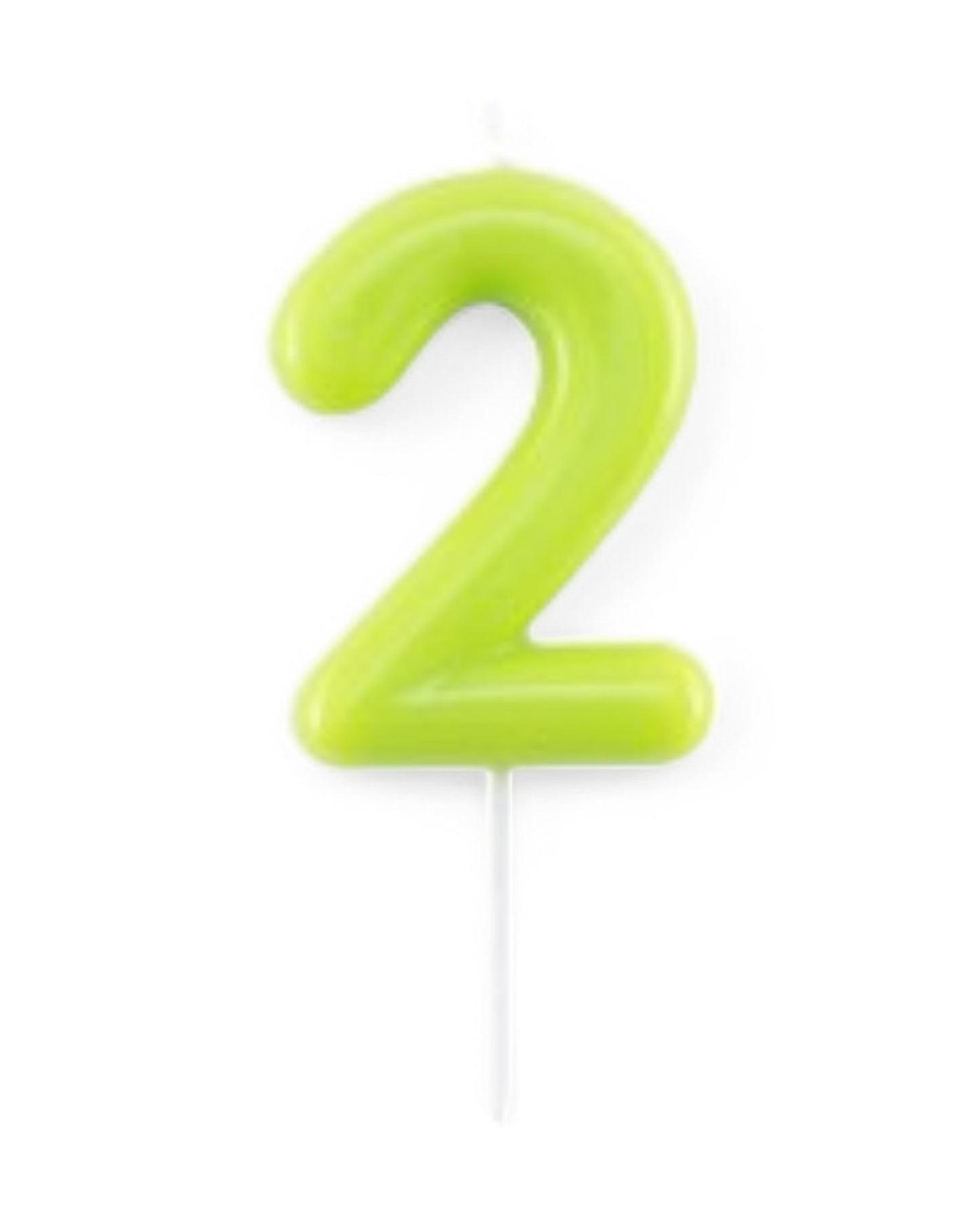 Candeline Numerali | 0-9 | Glossy | Lime | 11 Cm
