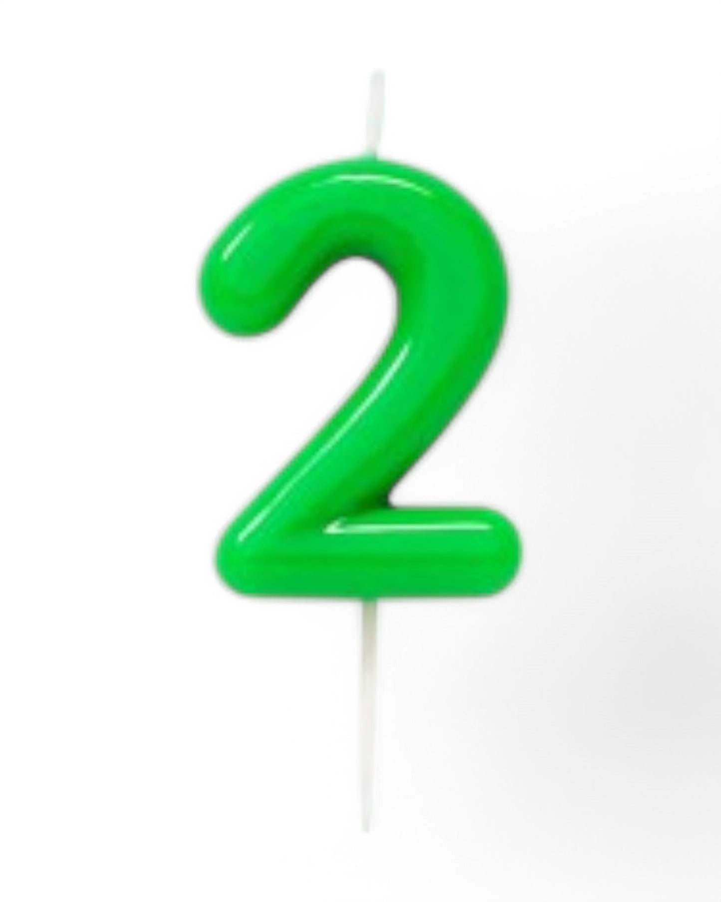 Candeline Numerali | 0-9 | Glossy | Verde | 11 Cm