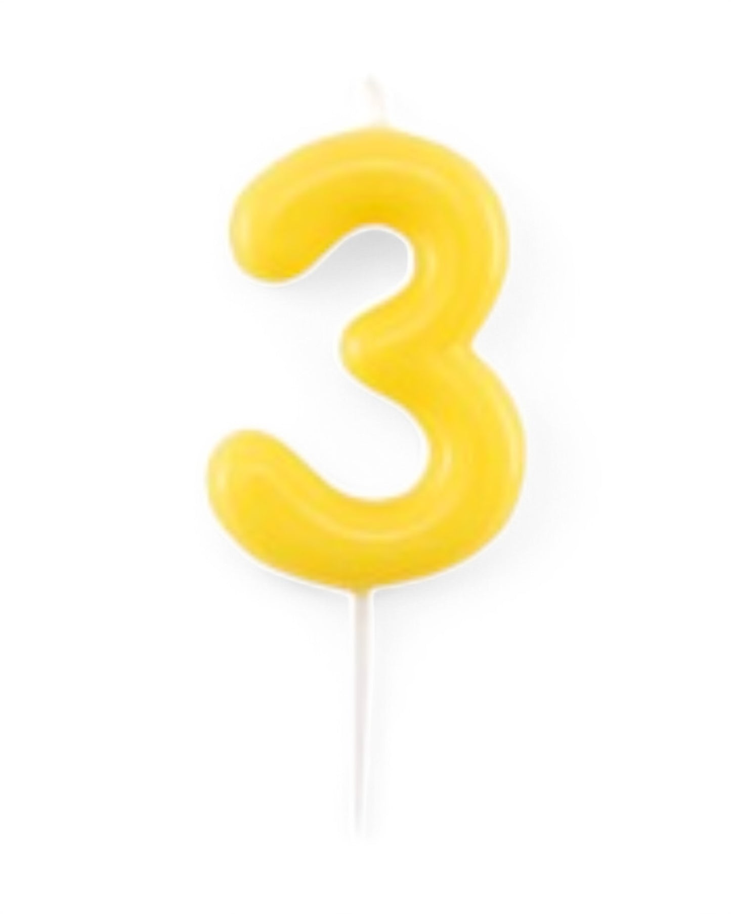 Candeline Numerali | 0-9 | Glossy | Giallo | 11 Cm