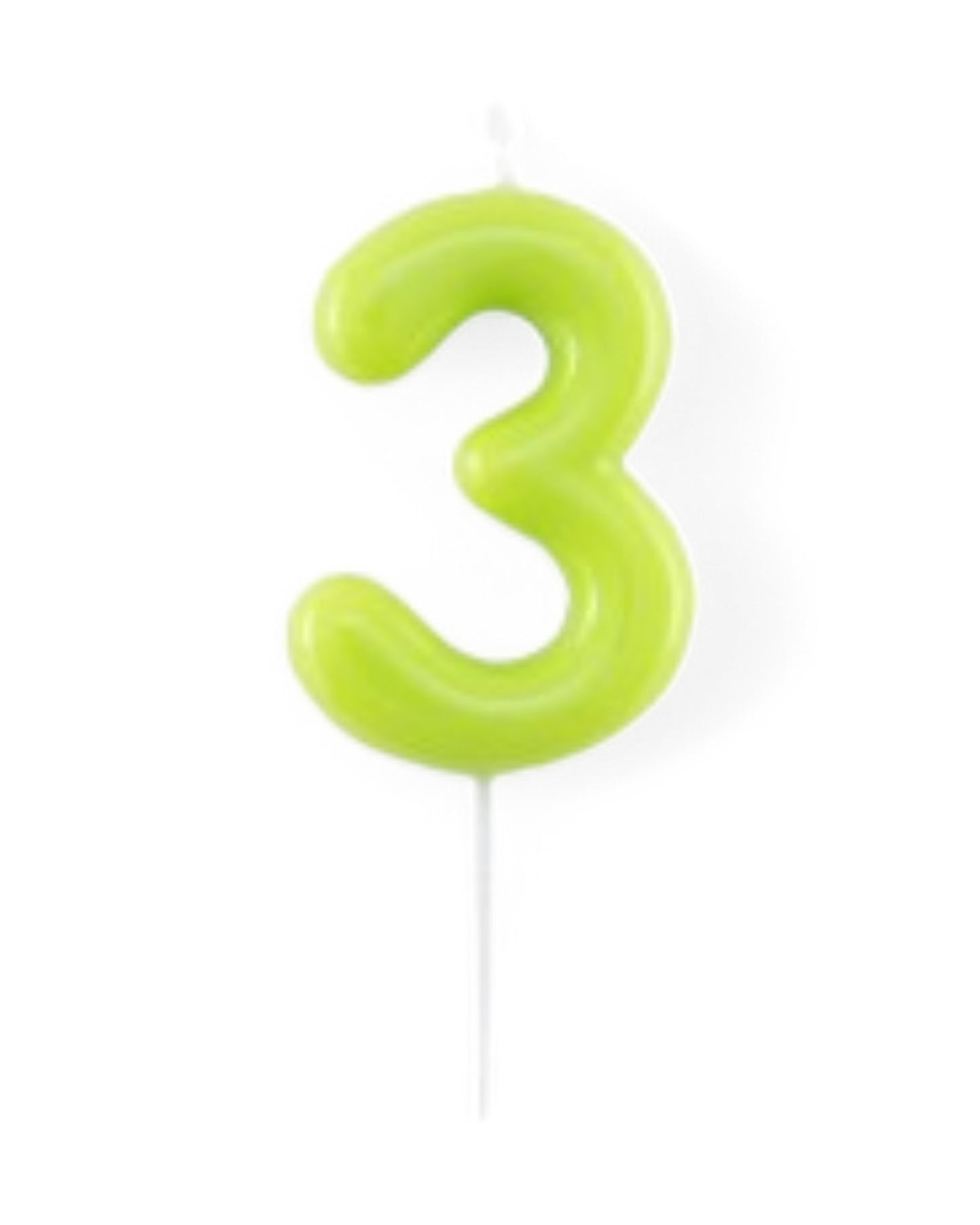 Candeline Numerali | 0-9 | Glossy | Lime | 11 Cm