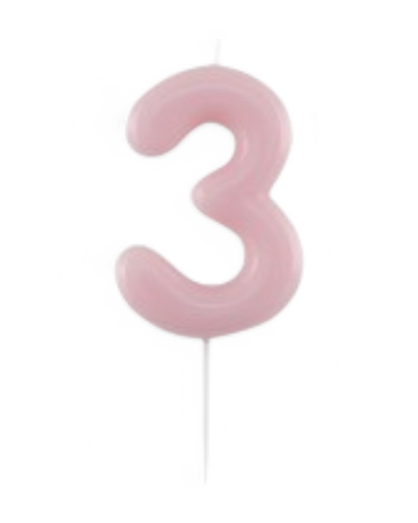Candeline Numerali | 0-9 | Glossy | Rosa | 11 Cm