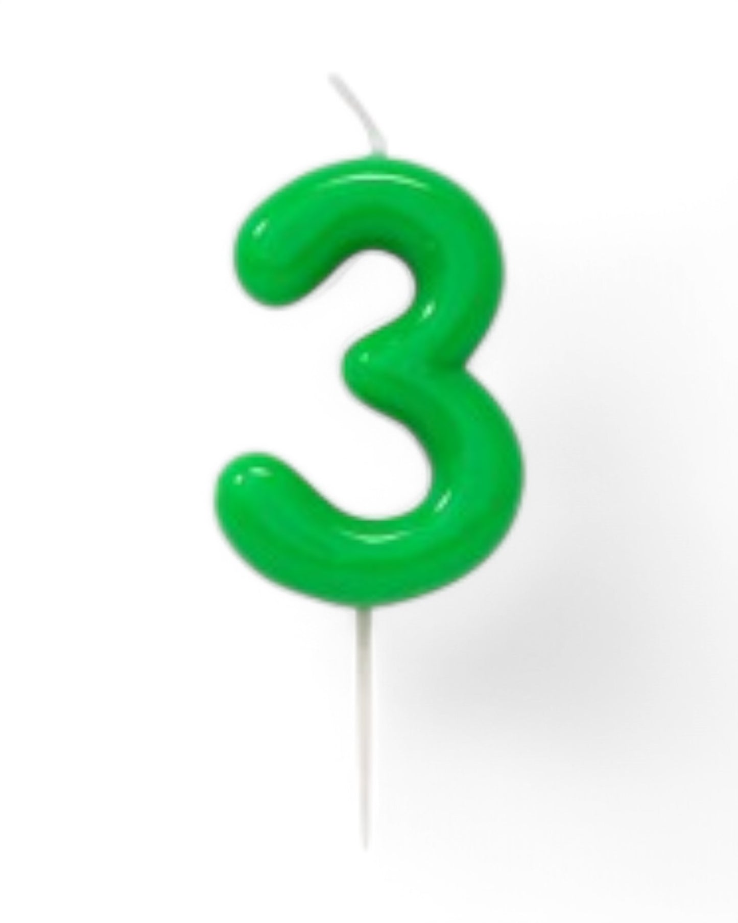 Candeline Numerali | 0-9 | Glossy | Verde | 11 Cm