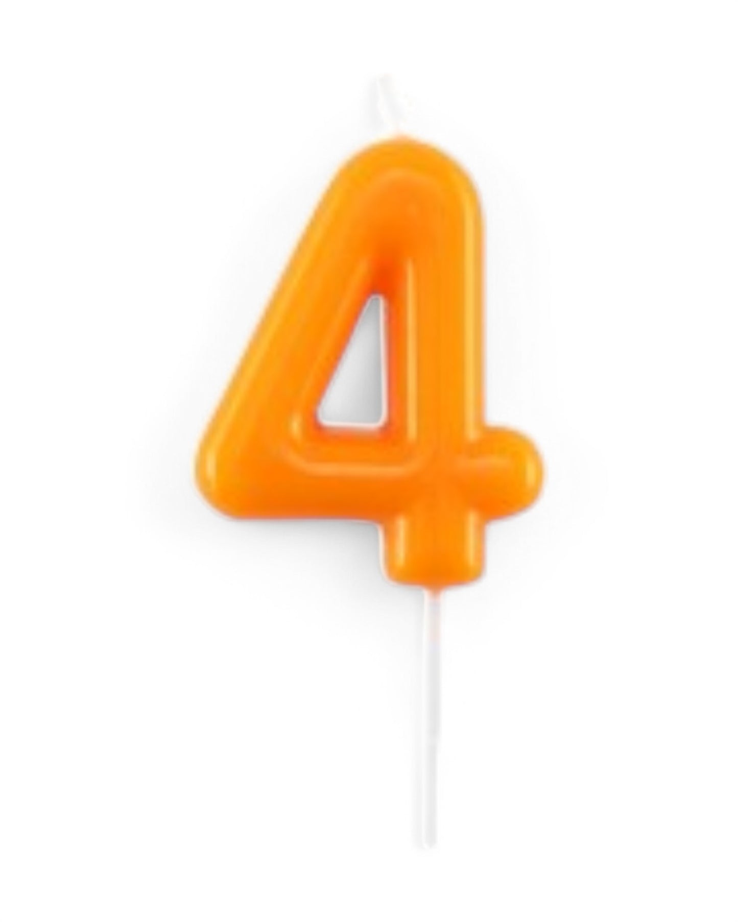 Candeline Numerali | 0-9 | Glossy | Arancio | 11 Cm