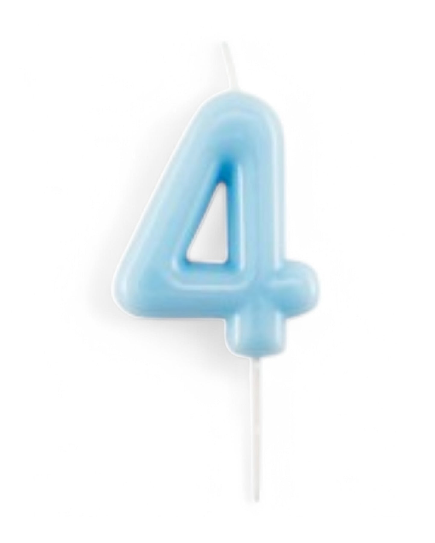 Candeline Numerali | 0-9 | Glossy | Celeste | 11 Cm