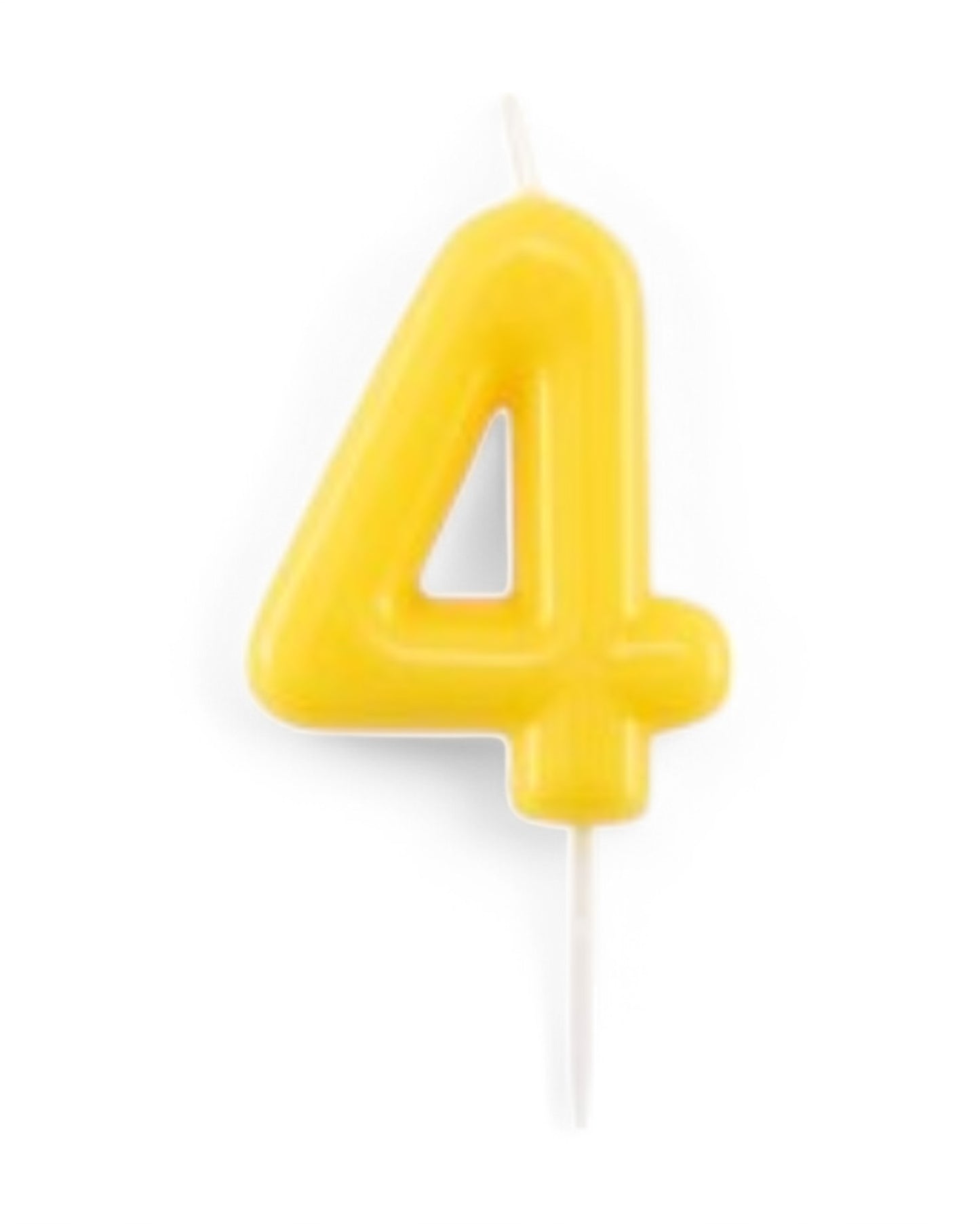 Candeline Numerali | 0-9 | Glossy | Giallo | 11 Cm