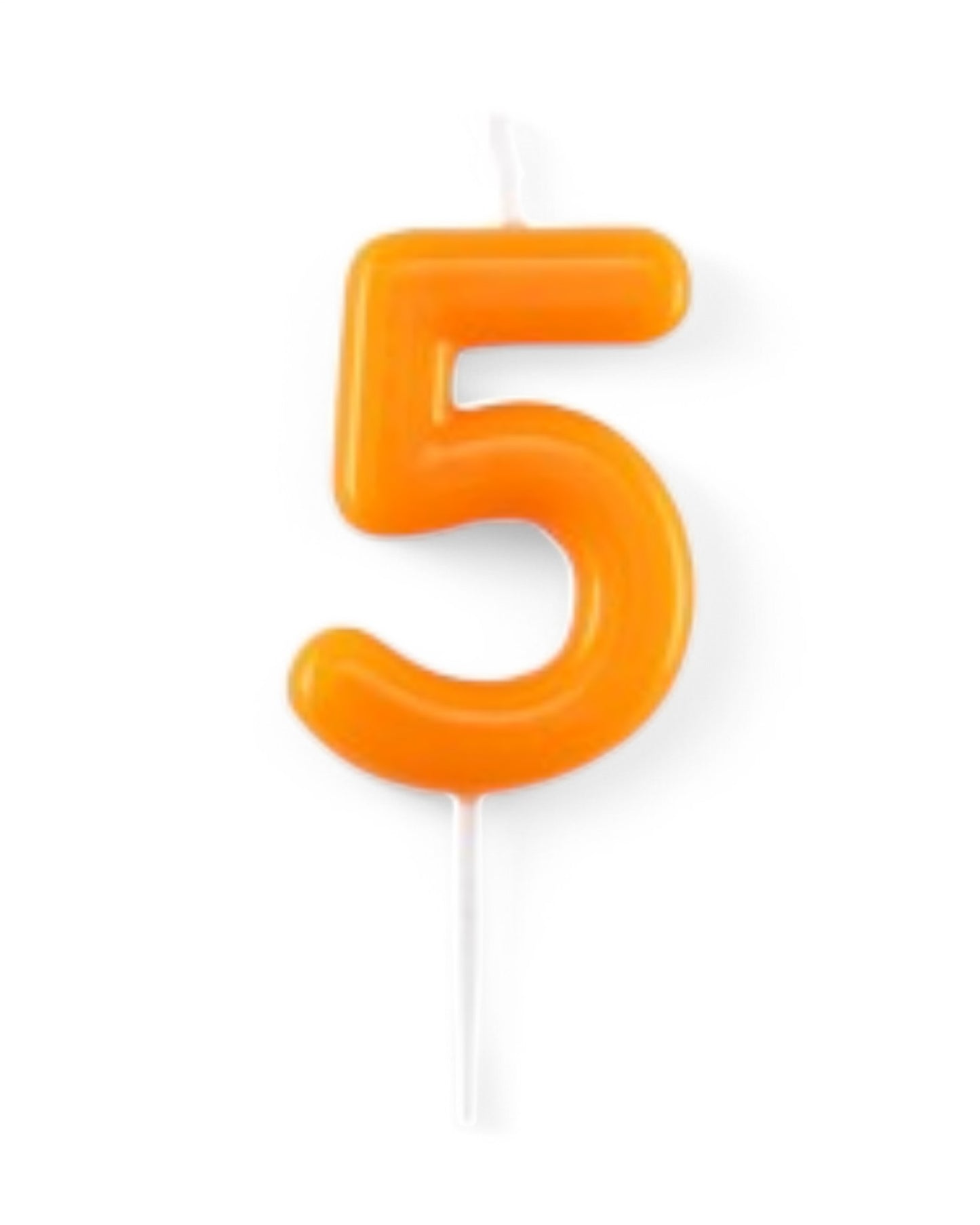 Candeline Numerali | 0-9 | Glossy | Arancio | 11 Cm