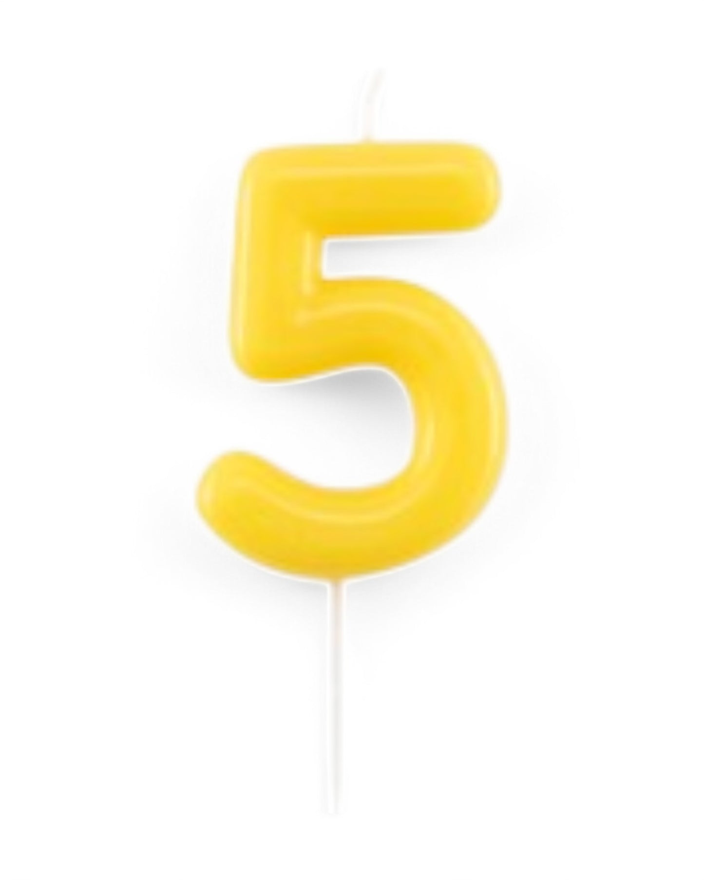 Candeline Numerali | 0-9 | Glossy | Giallo | 11 Cm