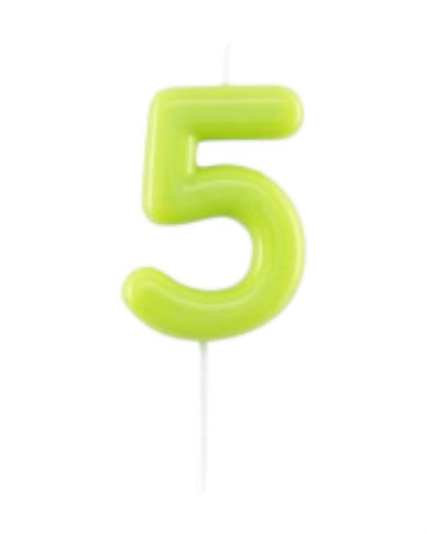 Candeline Numerali | 0-9 | Glossy | Lime | 11 Cm