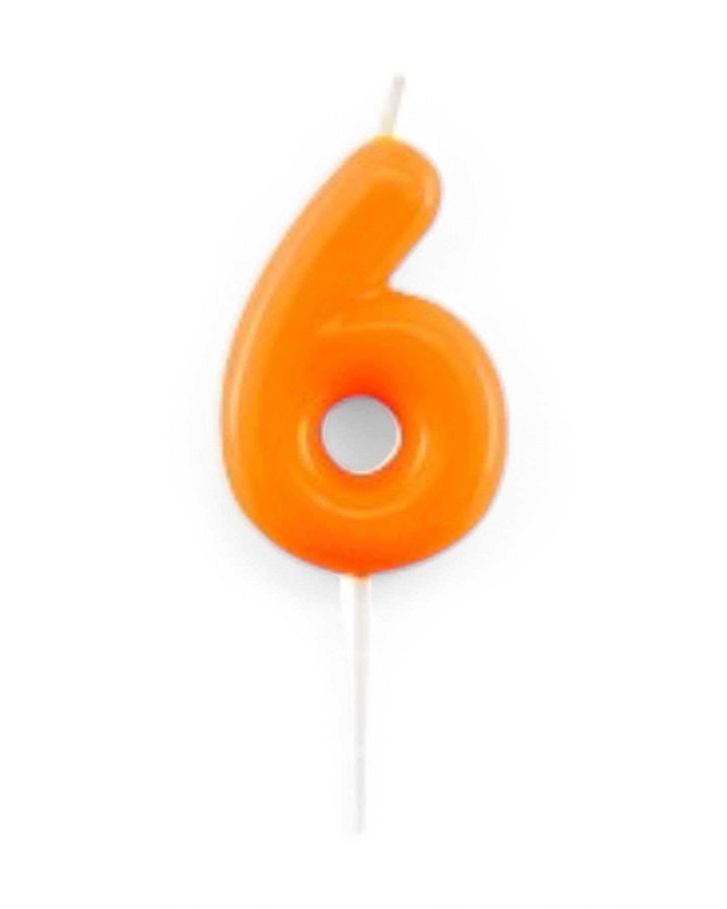 Candeline Numerali | 0-9 | Glossy | Arancio | 11 Cm