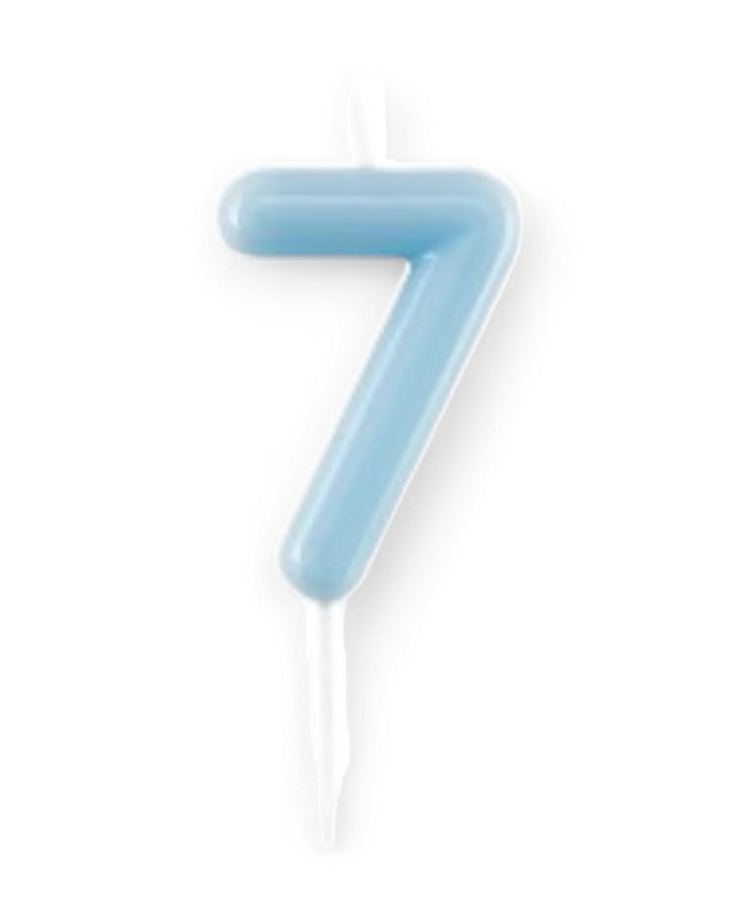 Candeline Numerali | 0-9 | Glossy | Celeste | 11 Cm