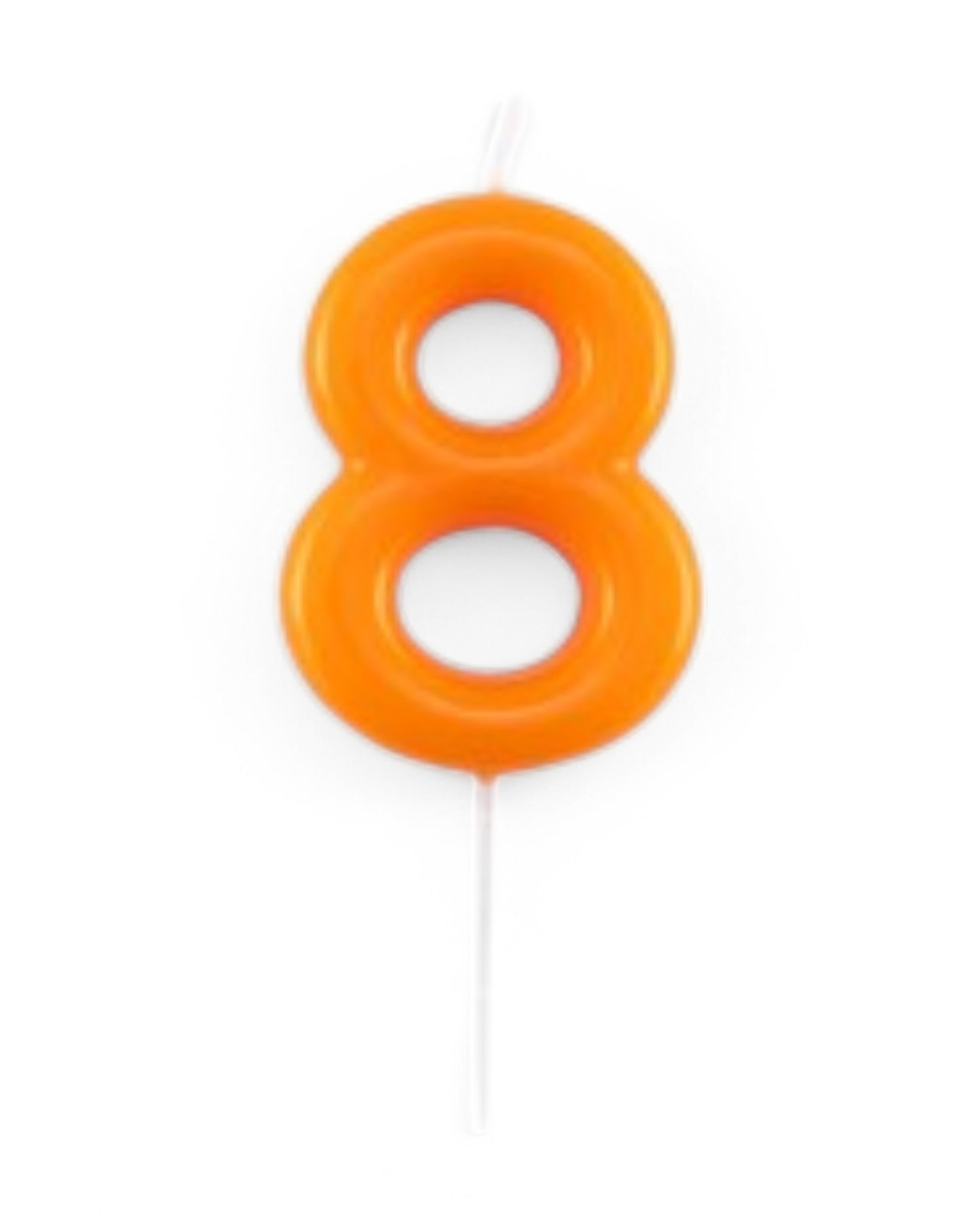 Candeline Numerali | 0-9 | Glossy | Arancio | 11 Cm