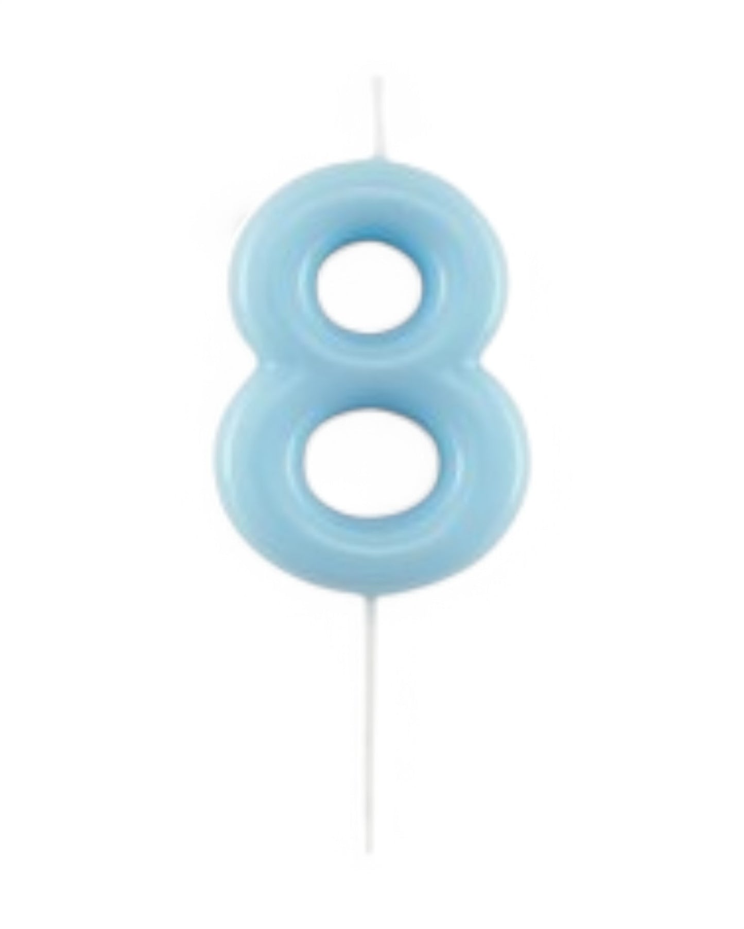 Candeline Numerali | 0-9 | Glossy | Celeste | 11 Cm