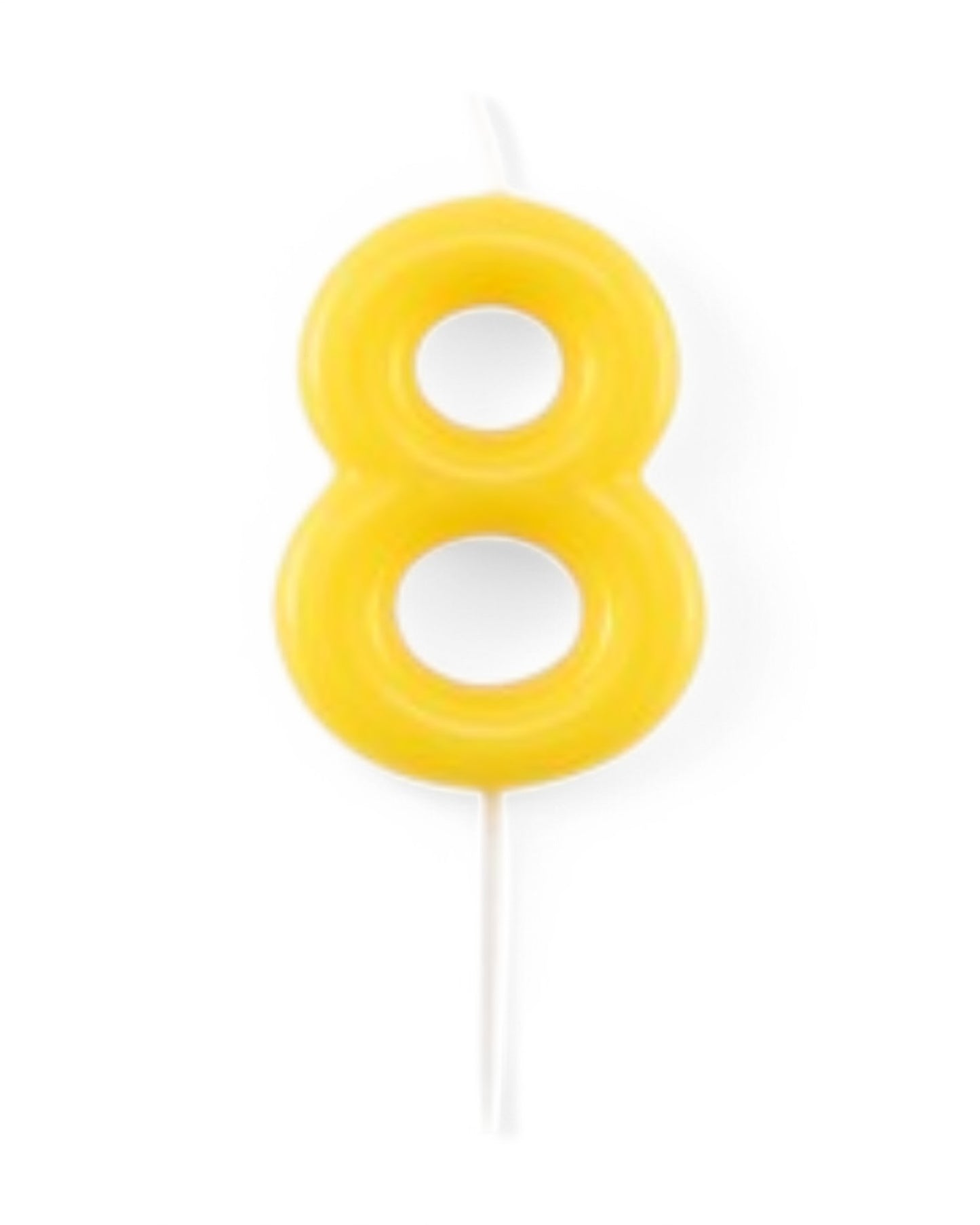 Candeline Numerali | 0-9 | Glossy | Giallo | 11 Cm