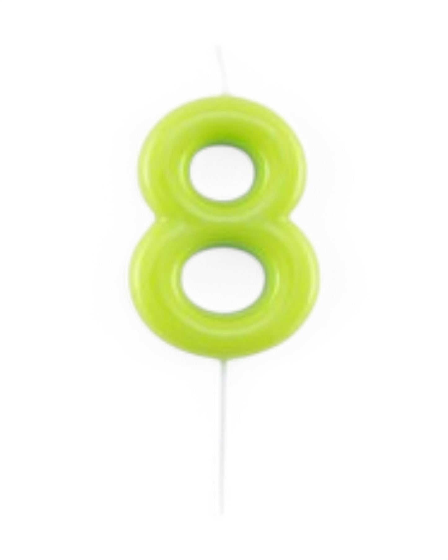 Candeline Numerali | 0-9 | Glossy | Lime | 11 Cm