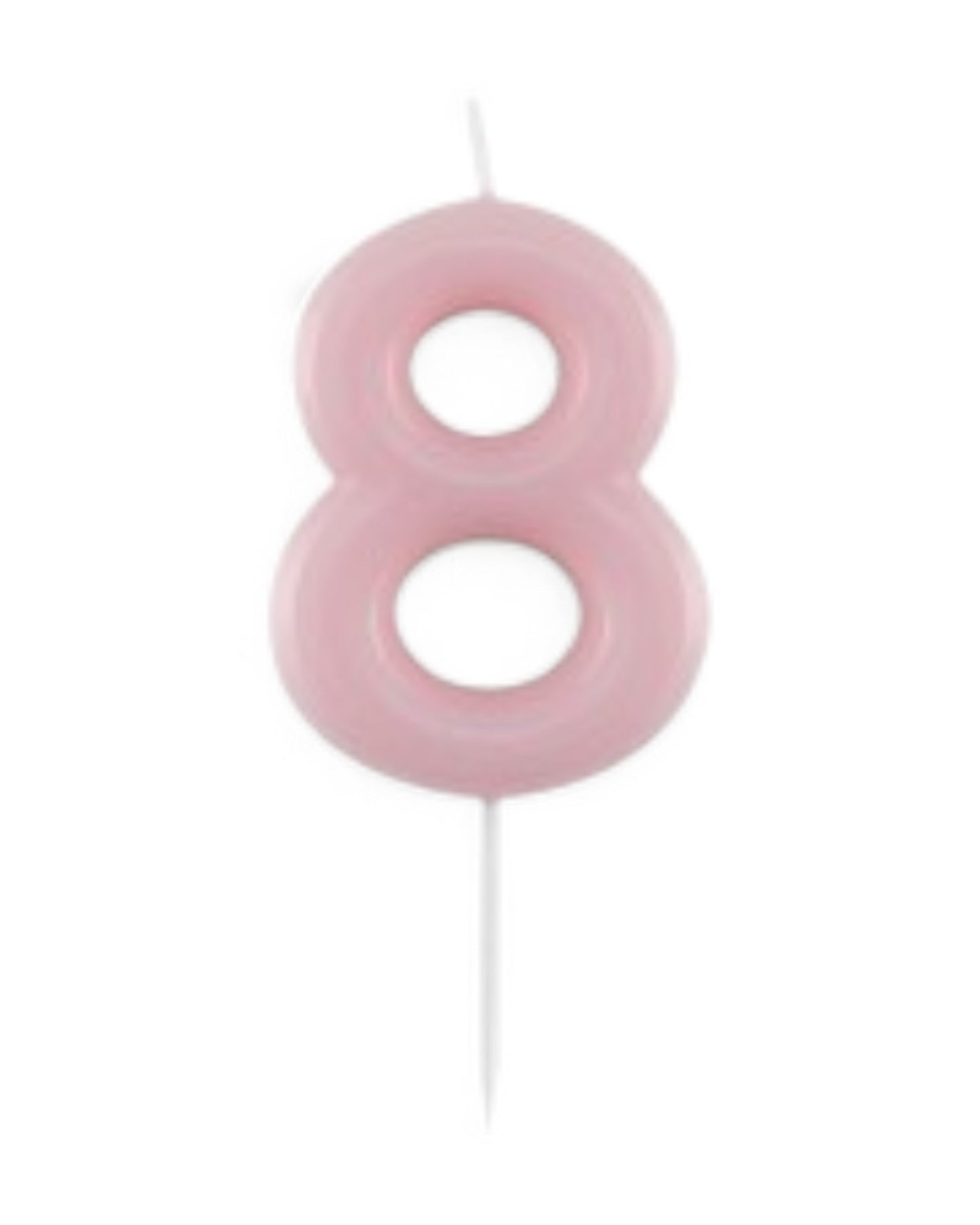 Candeline Numerali | 0-9 | Glossy | Rosa | 11 Cm