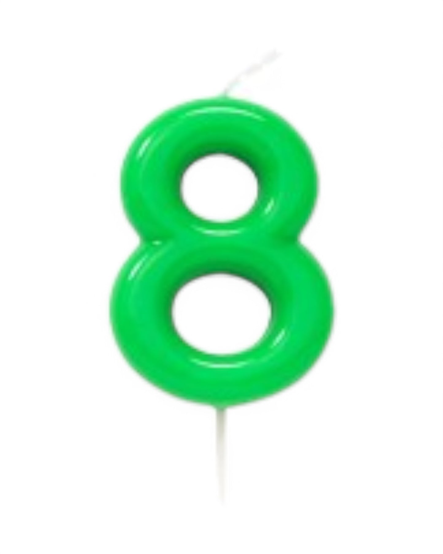 Candeline Numerali | 0-9 | Glossy | Verde | 11 Cm
