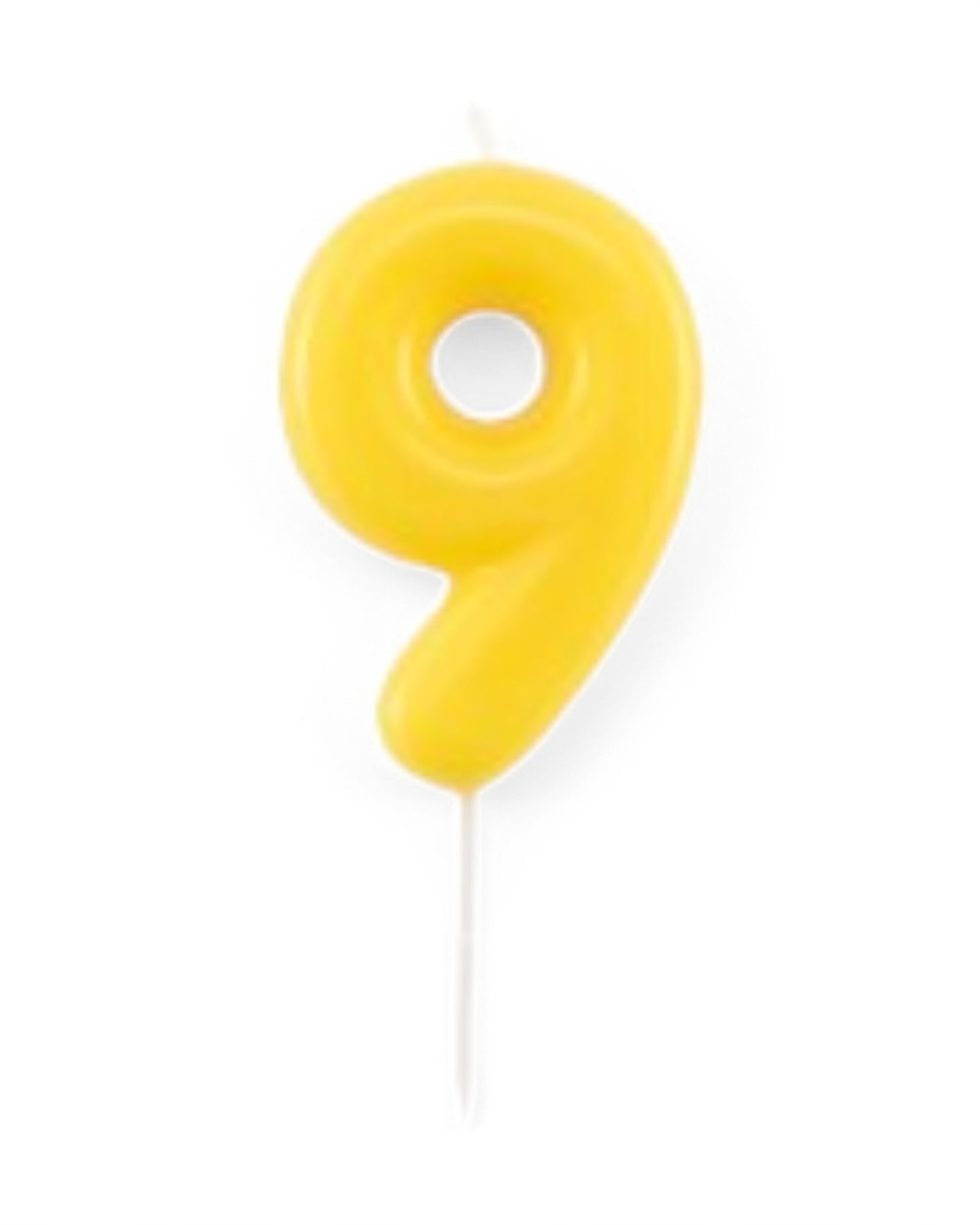 Candeline Numerali | 0-9 | Glossy | Giallo | 11 Cm