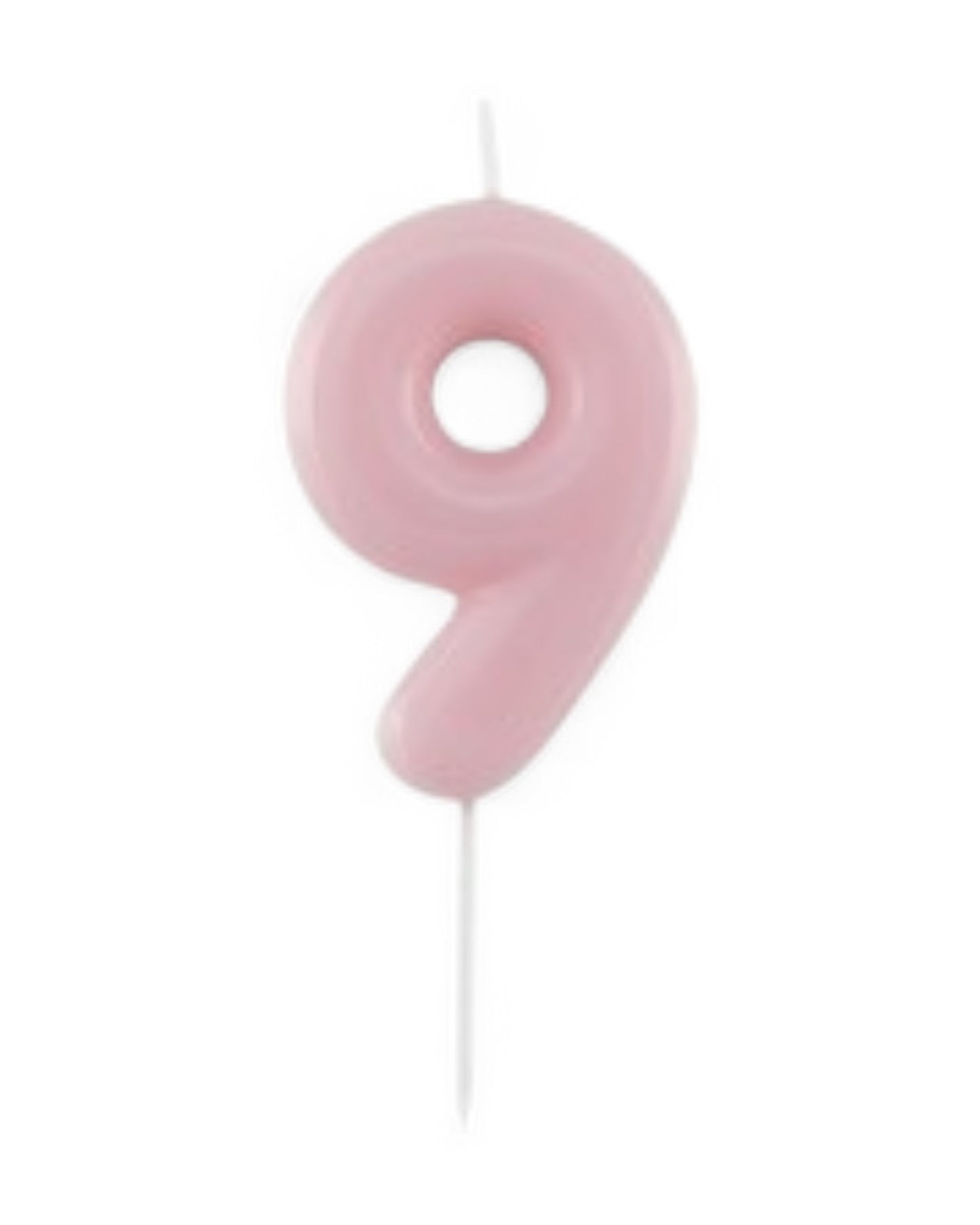 Candeline Numerali | 0-9 | Glossy | Rosa | 11 Cm