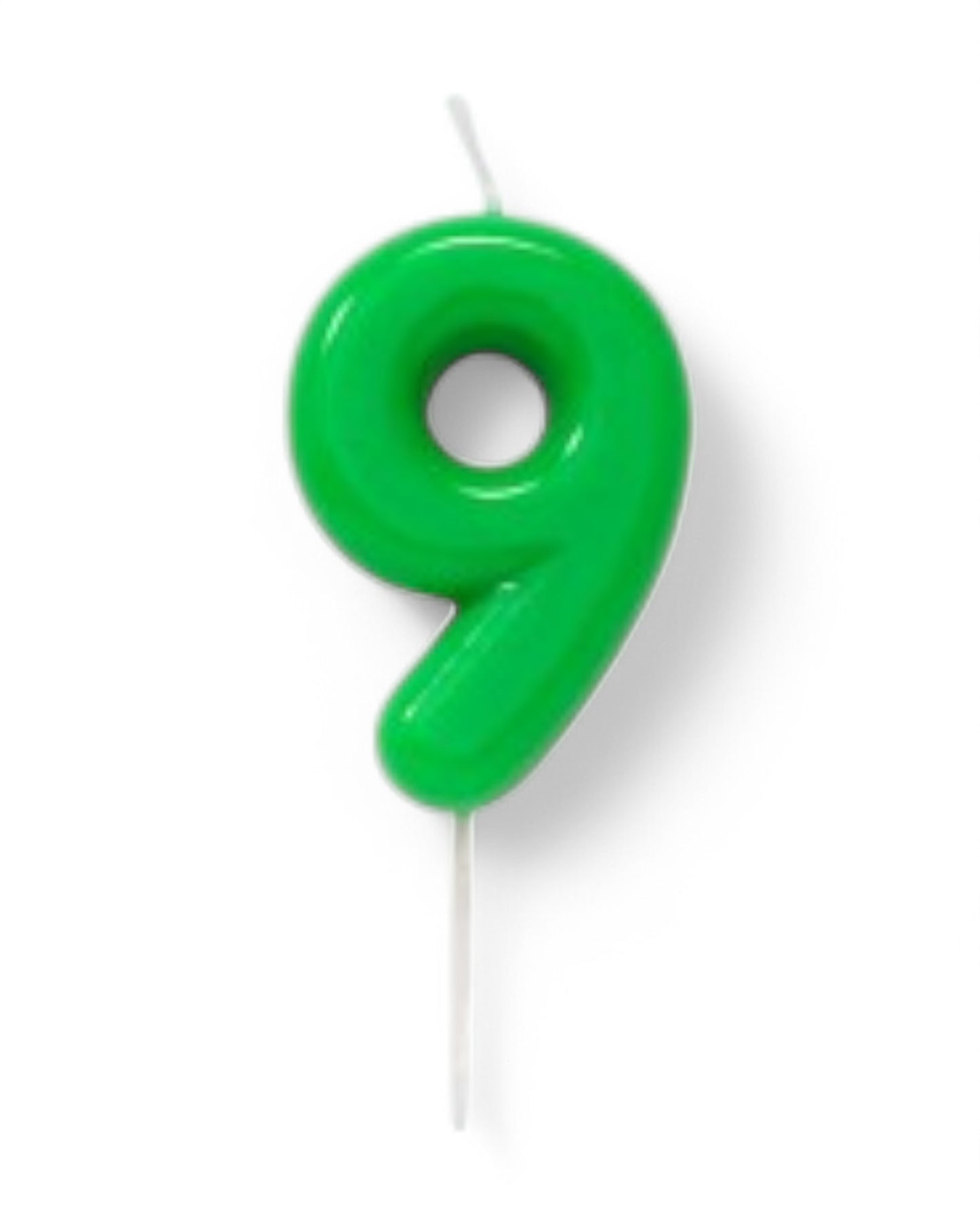 Candeline Numerali | 0-9 | Glossy | Verde | 11 Cm