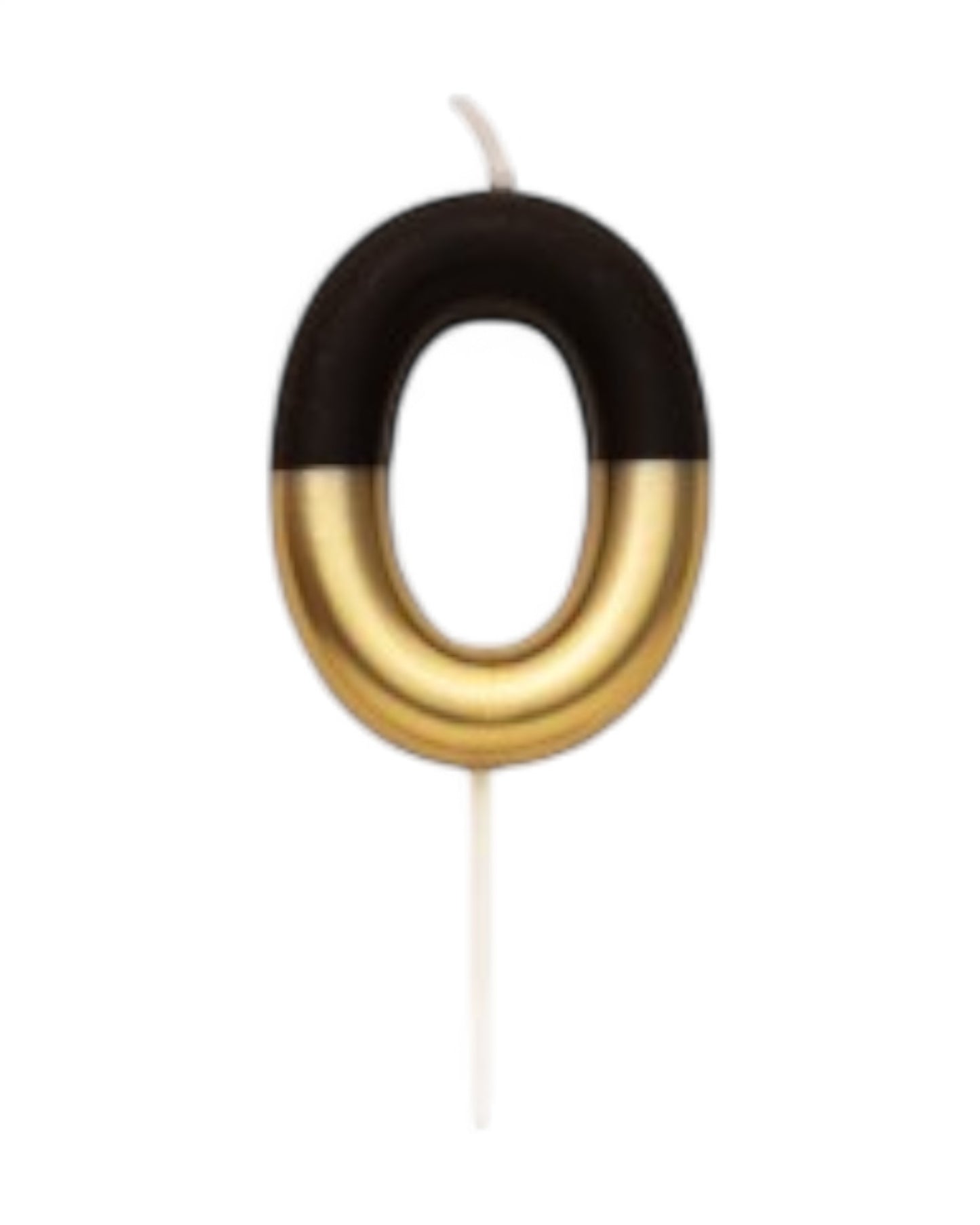 Candeline Numerali | 0-9 | Bicolore | Nero/Oro | 10 Cm