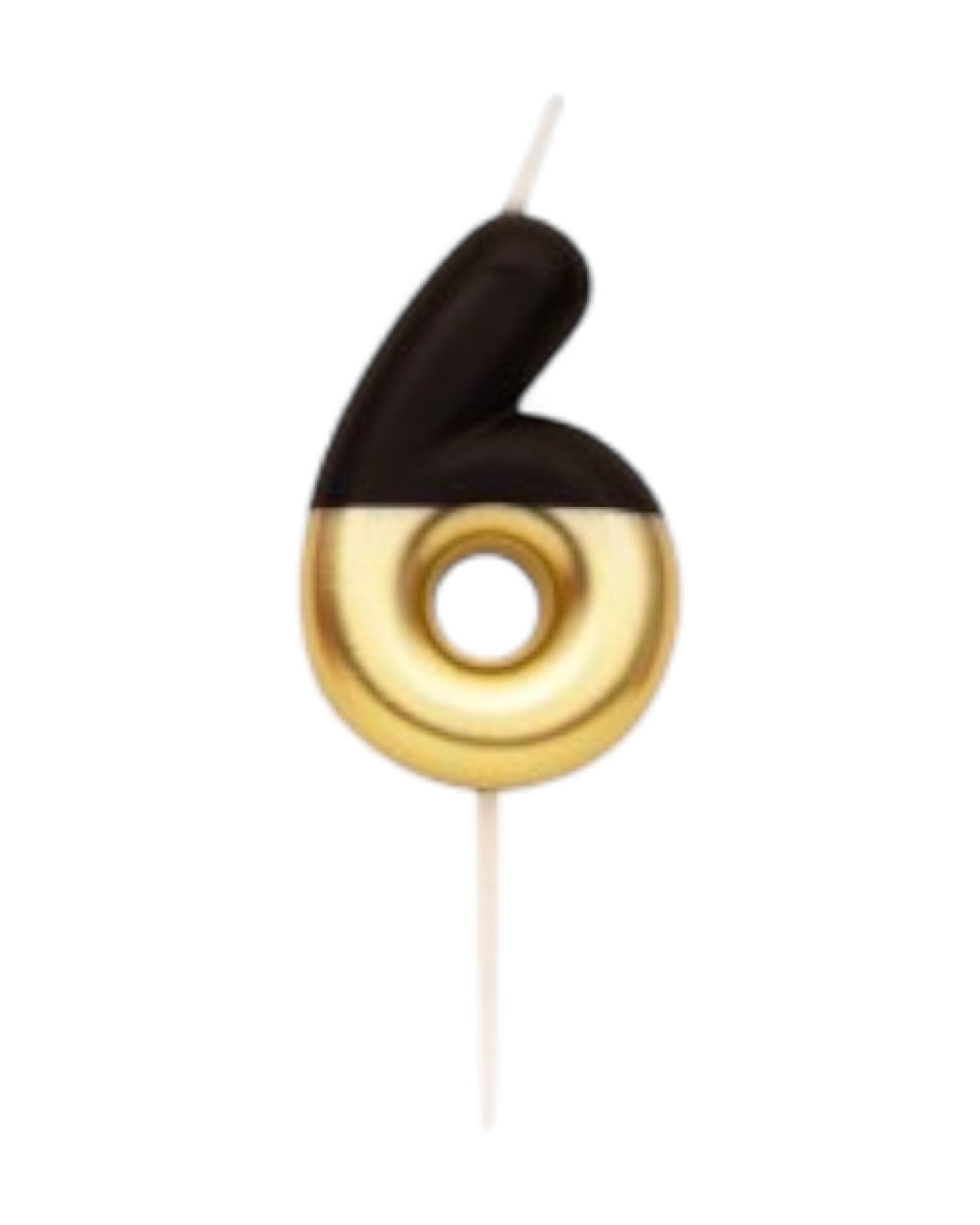 Candeline Numerali | 0-9 | Bicolore | Nero/Oro | 10 Cm
