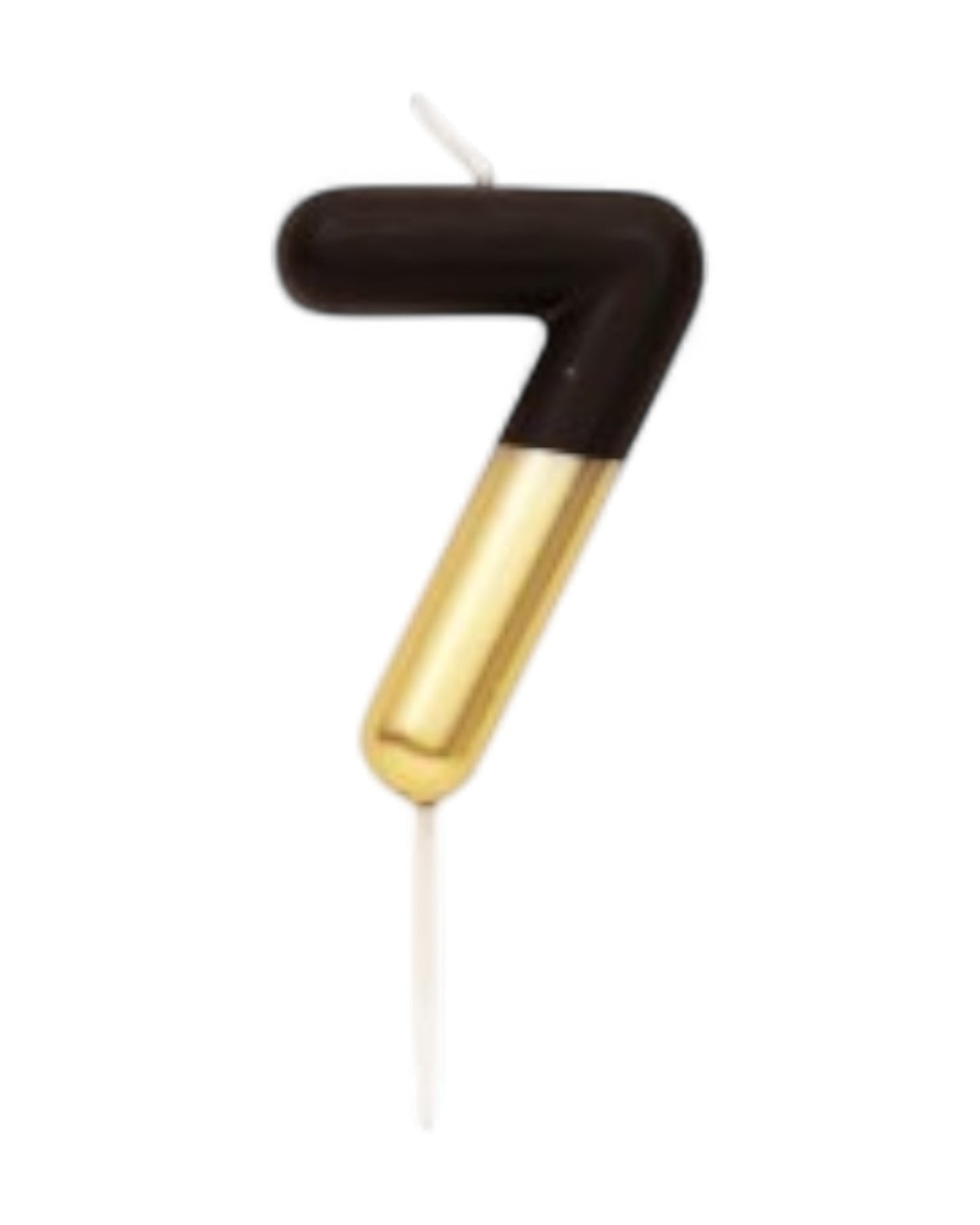 Candeline Numerali | 0-9 | Bicolore | Nero/Oro | 10 Cm