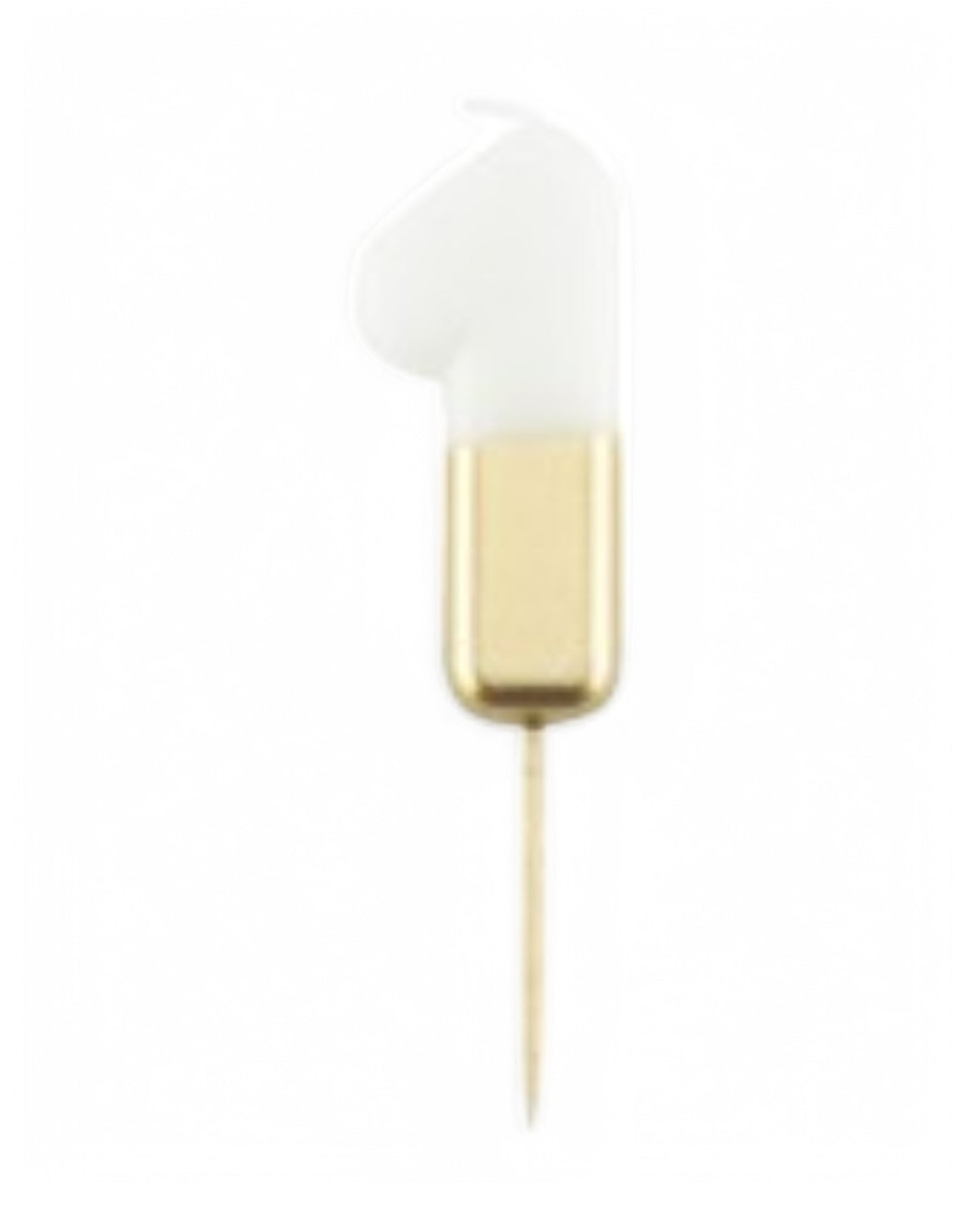 Candeline Numerali | 0-9 | Bicolore | Bianco/Oro | 10 Cm