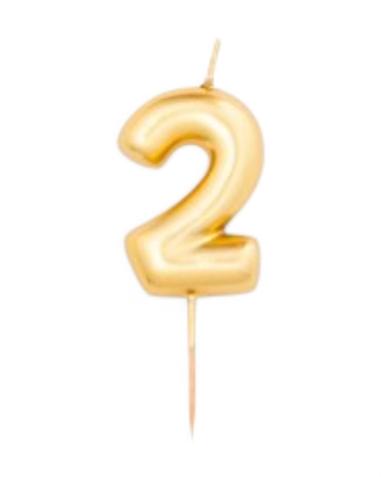Candeline Numerali | 0-9 | Metal | Oro | 7 Cm